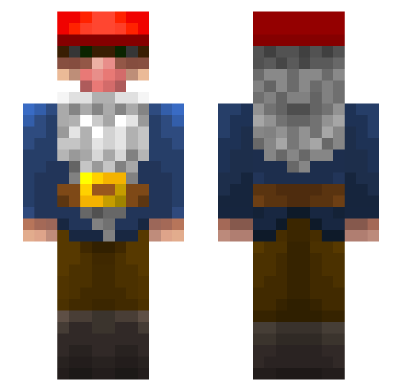 Hummer0 Minecraft skin, front and back view