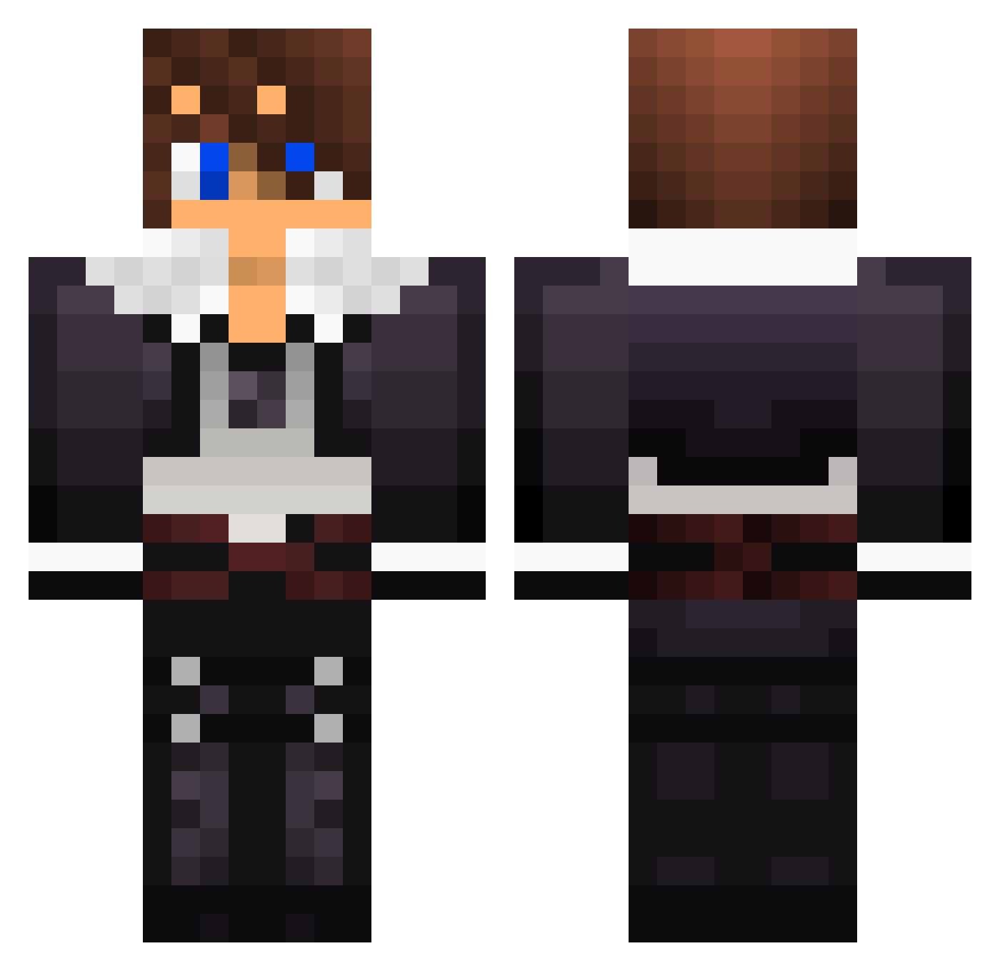 _Samet Minecraft skin, front and back view