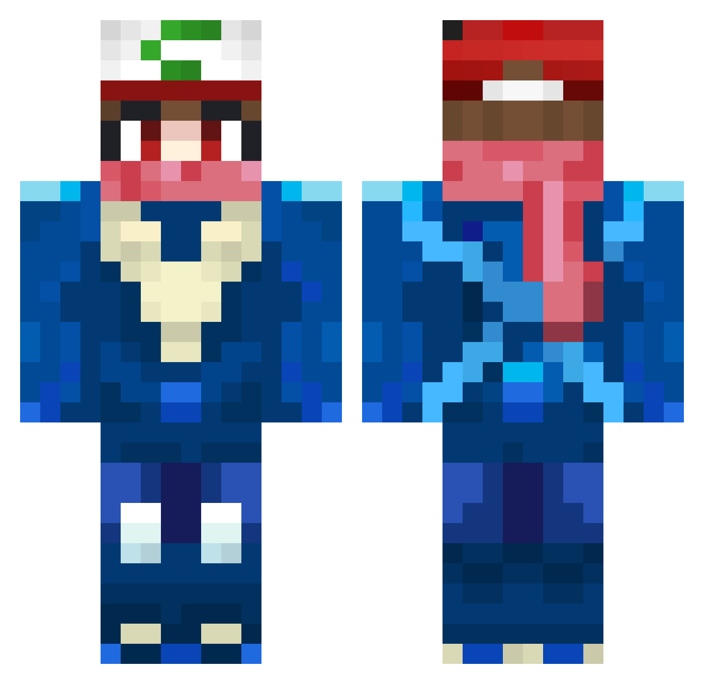 archtact Minecraft skin, front and back view