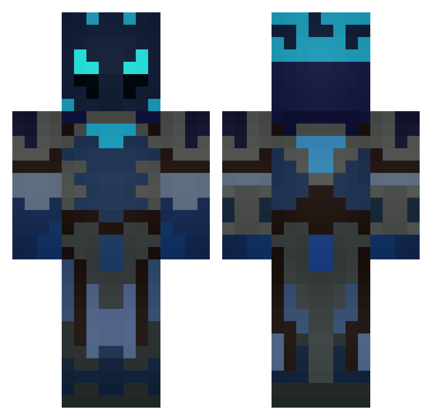 xCarmyyne Minecraft skin, front and back view