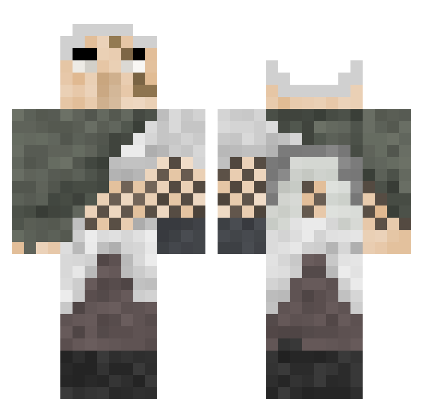 SaftoGuy Minecraft skin, front and back view