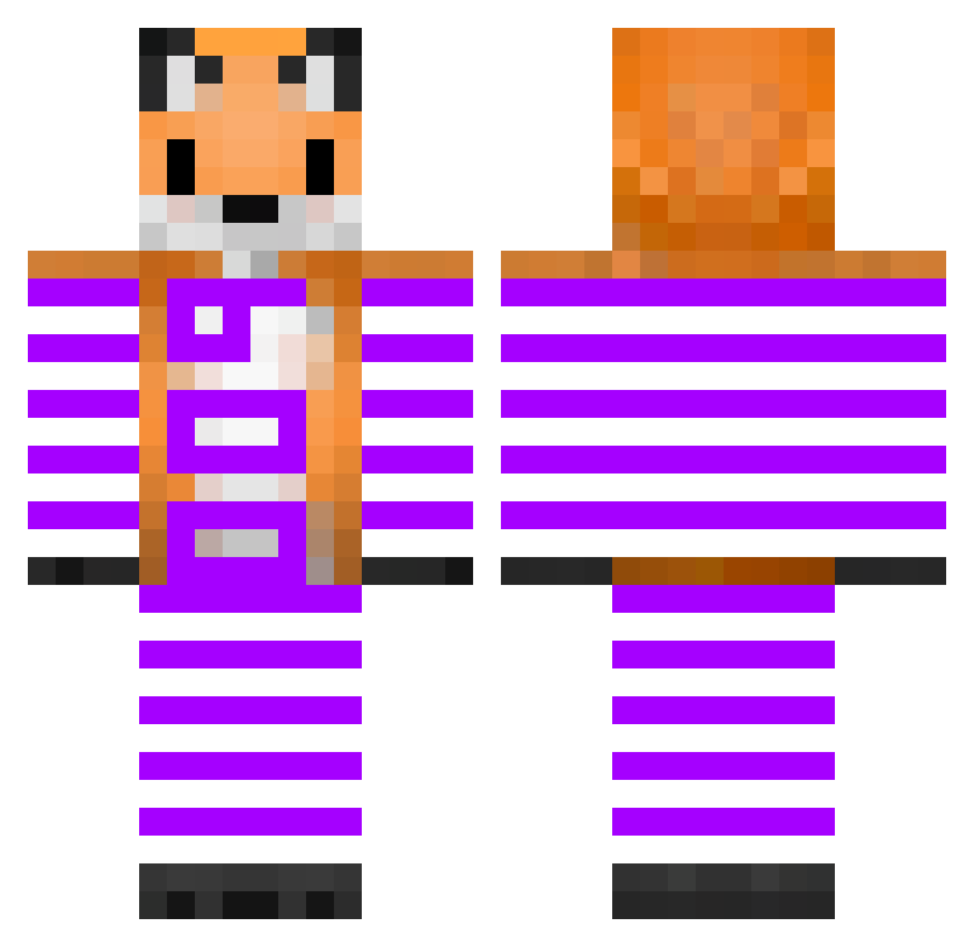_Protogen_ - striped uniform Minecraft skin