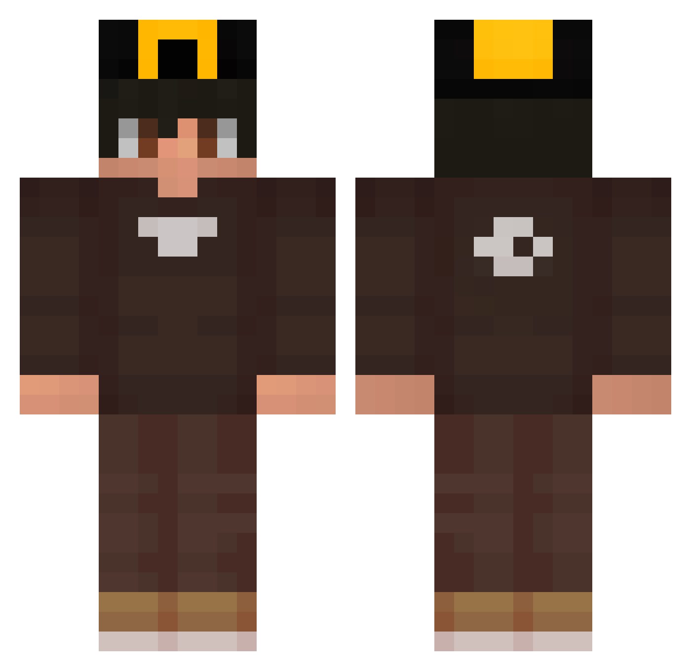 Zbram_le_nain Minecraft skin, front and back view