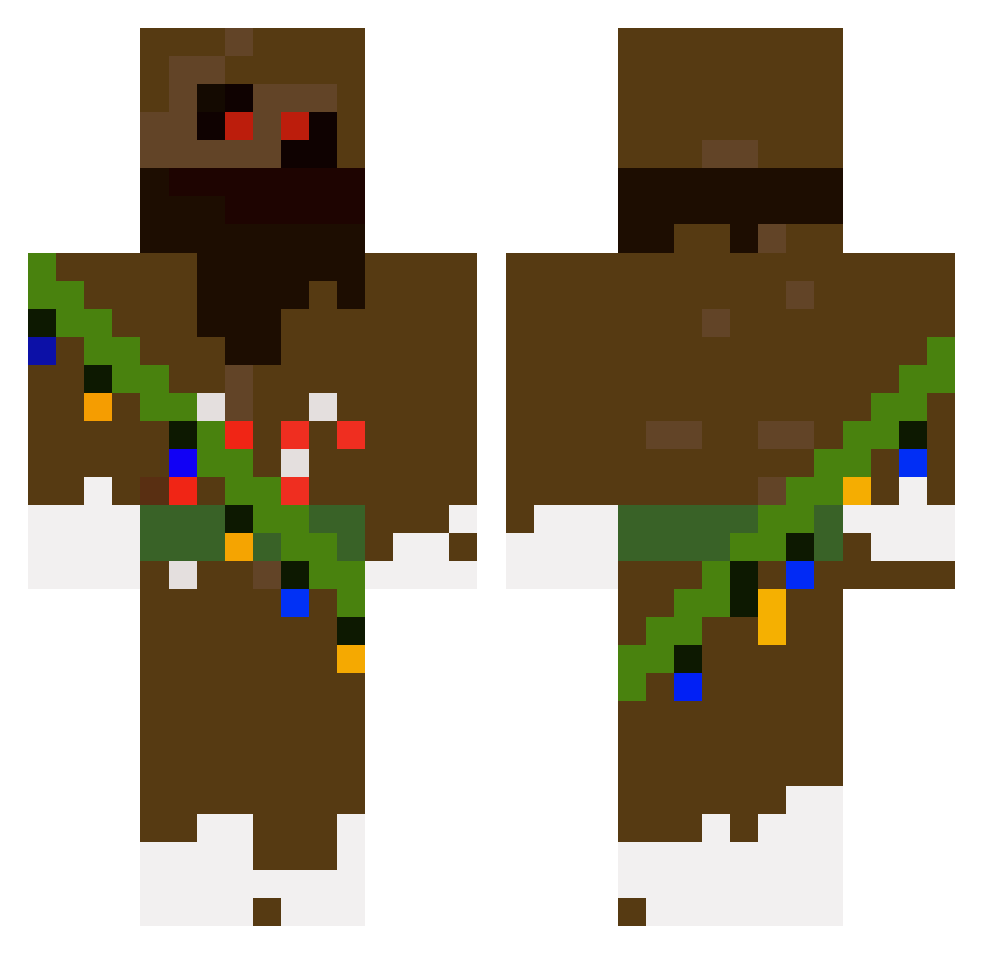 IgotDrunk Minecraft skin, front and back view
