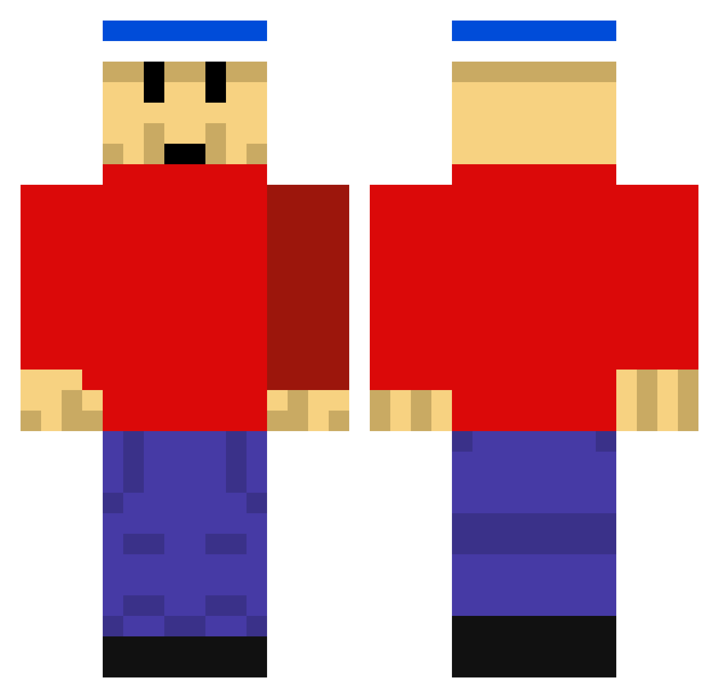 WJ_senders Minecraft skin, front and back view