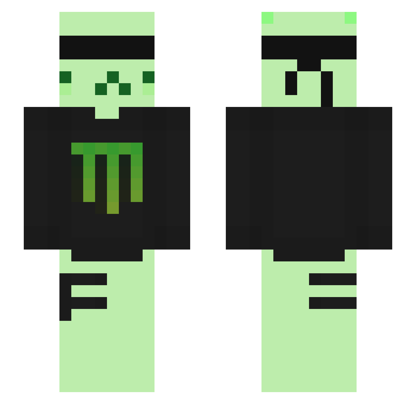 The_Evil_333 Minecraft skin, front and back view