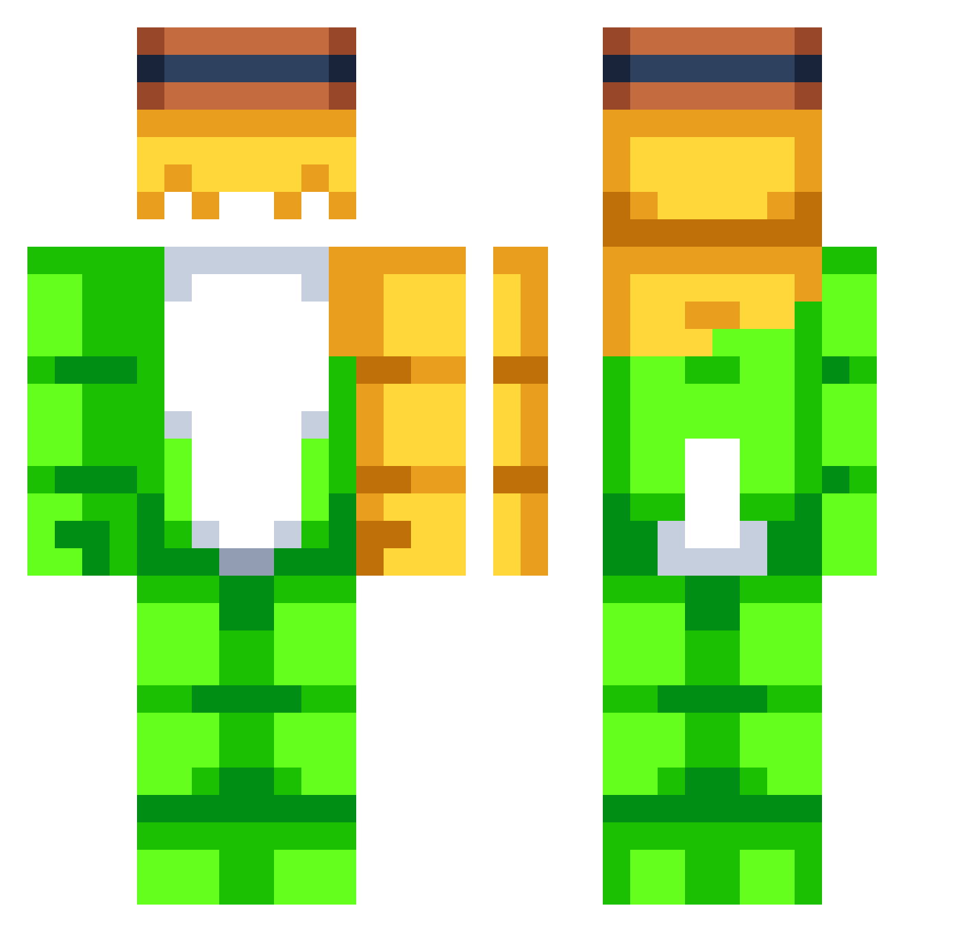 Safedude51 Minecraft skin, front and back view