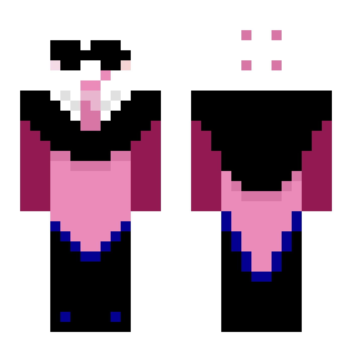 MaisieA9123 Minecraft skin, front and back view