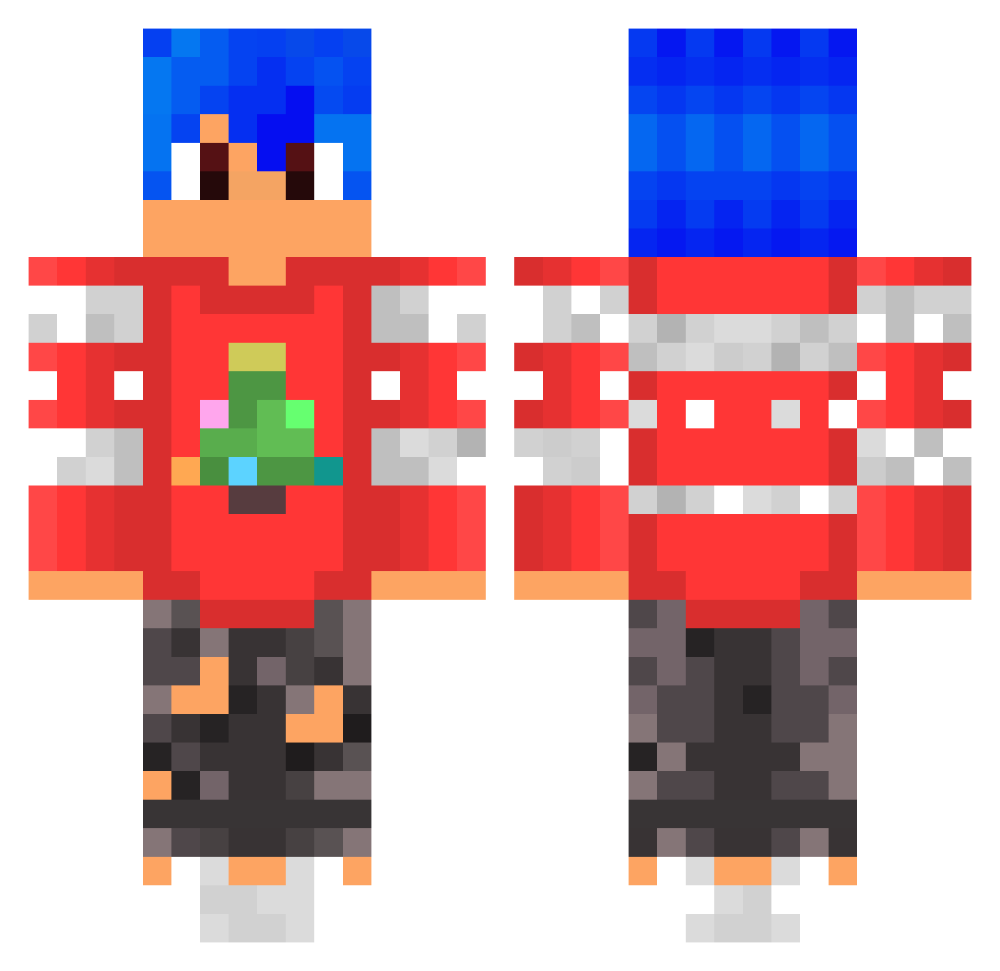 QuArEnTiNe2020MC Minecraft skin, front and back view