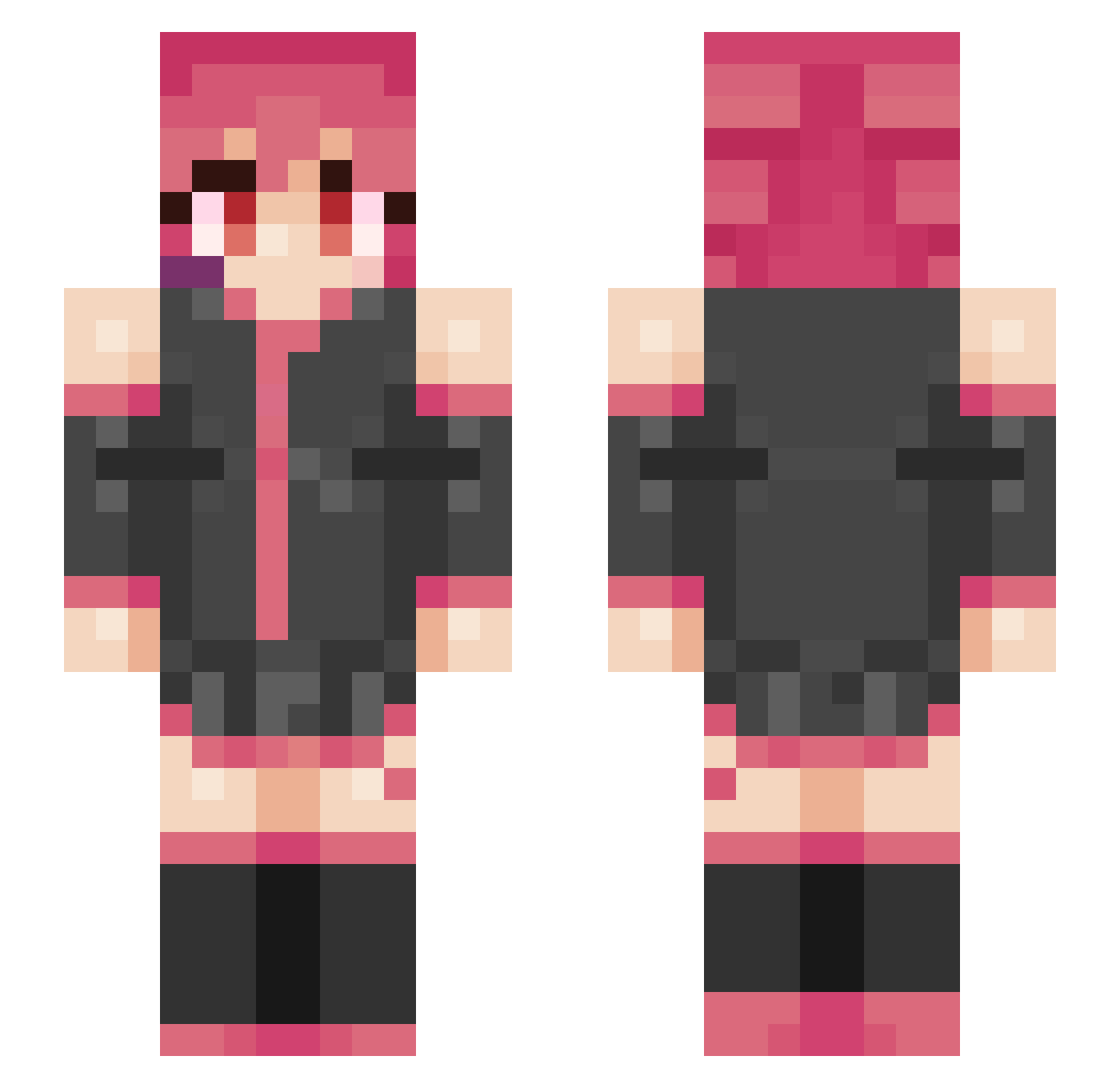 F4_shadow Minecraft skin, front and back view