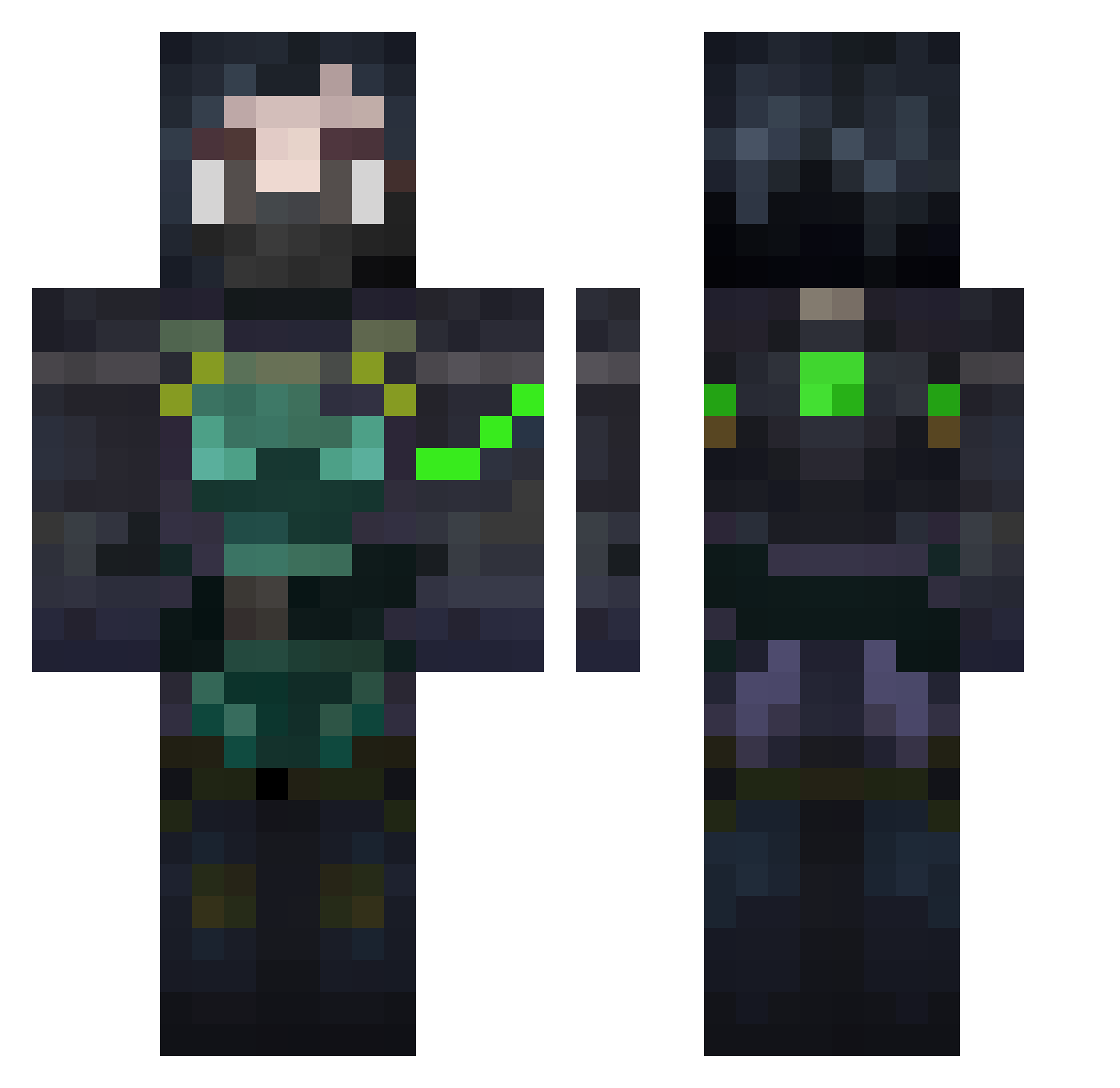 uomaru Minecraft skin, front and back view