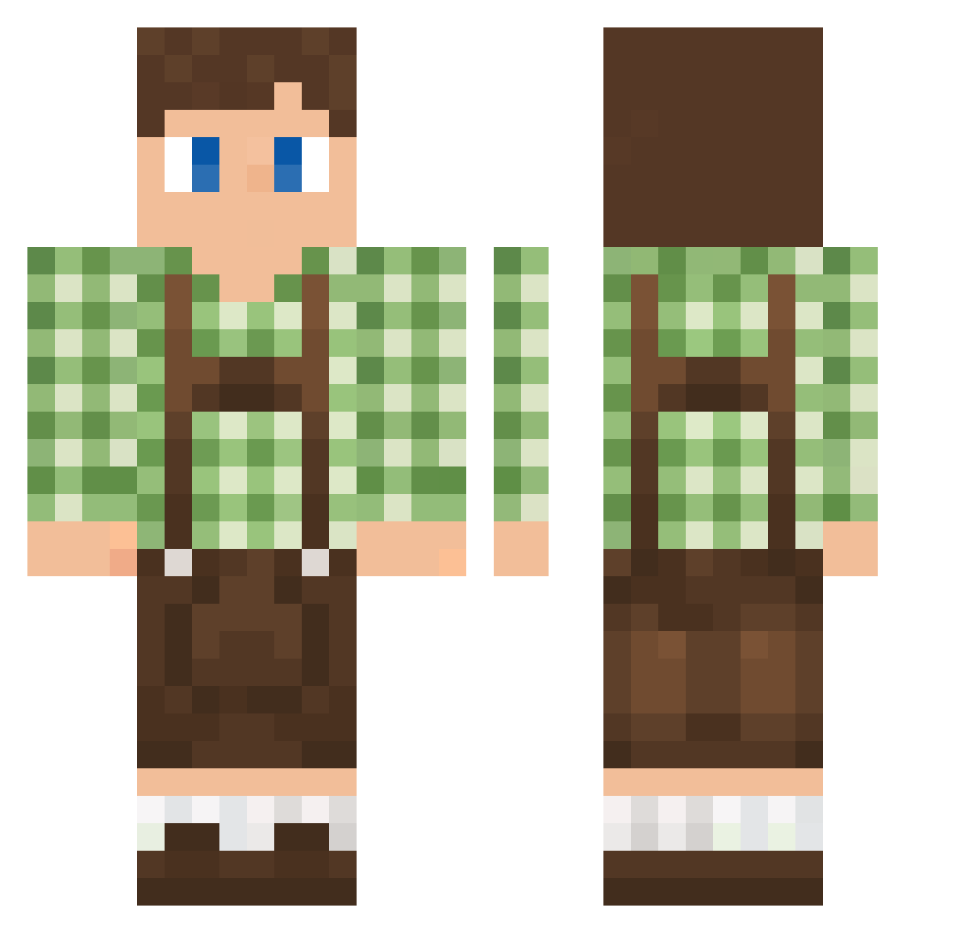 Nowa619 Minecraft skin, front and back view