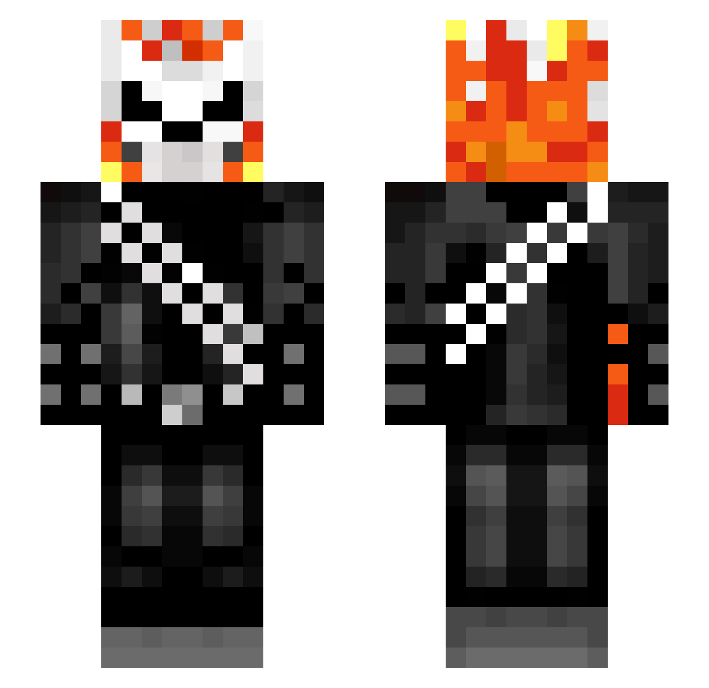Laniferous Minecraft skin, front and back view