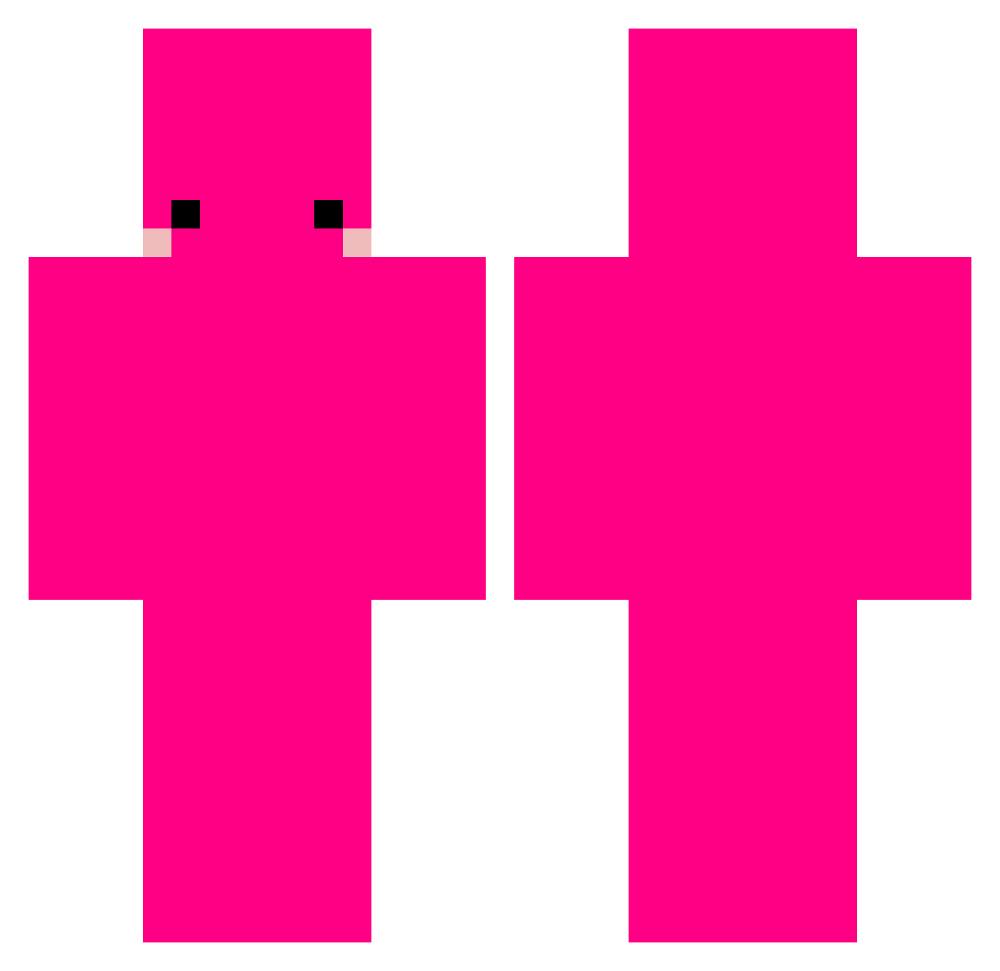 sunaaaaaaa Minecraft skin, front and back view