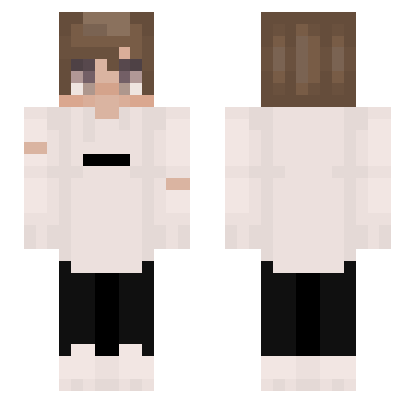 Warpspider06 Minecraft skin, front and back view