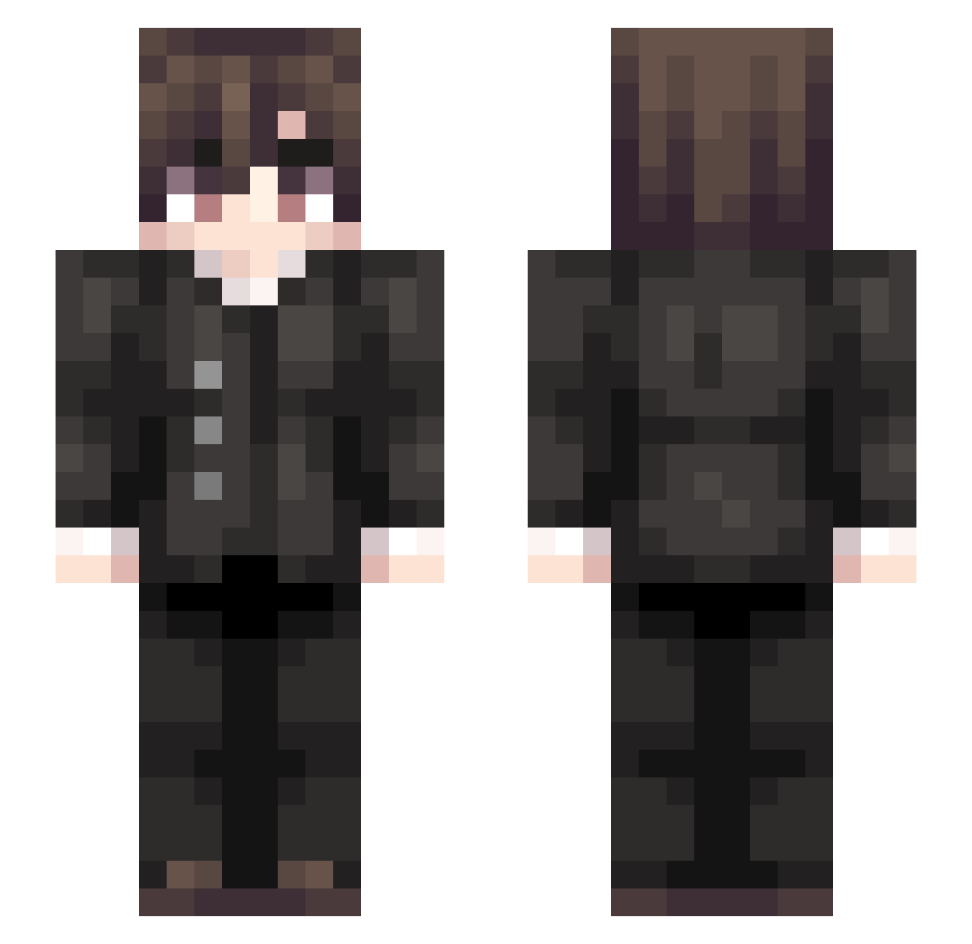 saddle Minecraft skin, front and back view