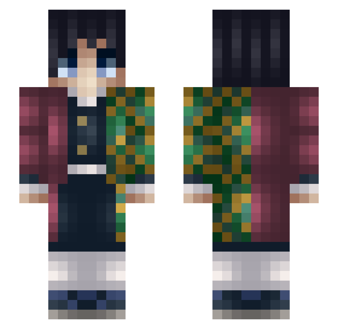 srrAlec Minecraft skin, front and back view