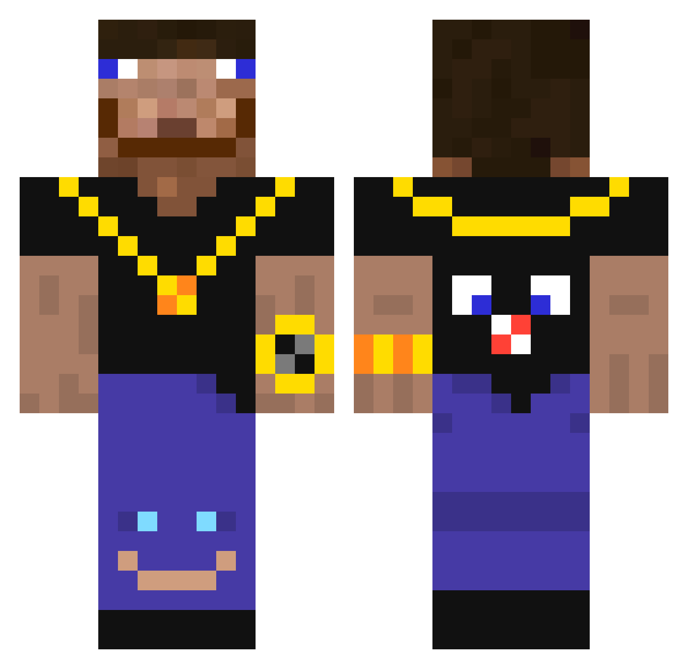 romberromber Minecraft skin, front and back view