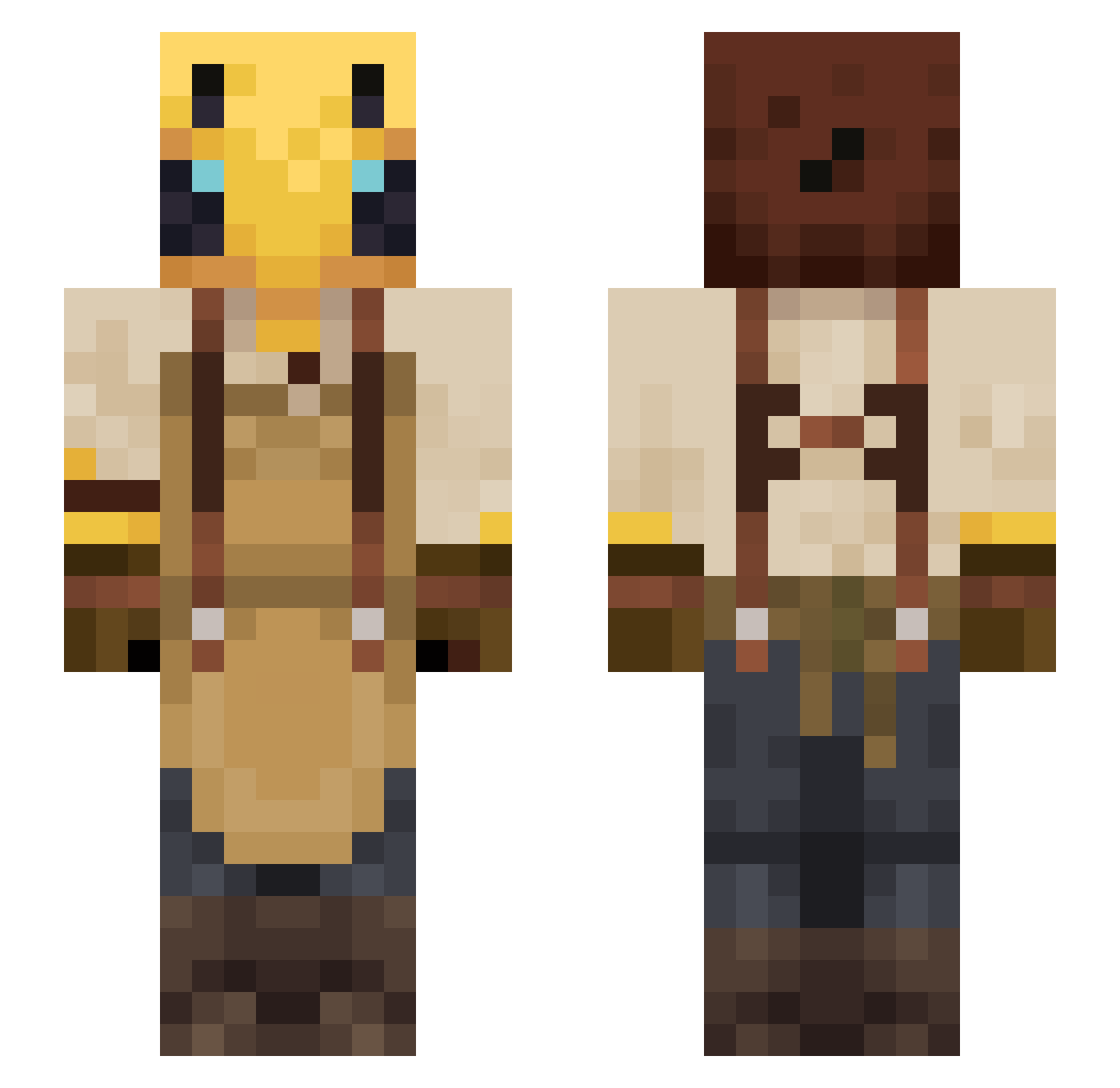 uToledo Minecraft skin, front and back view