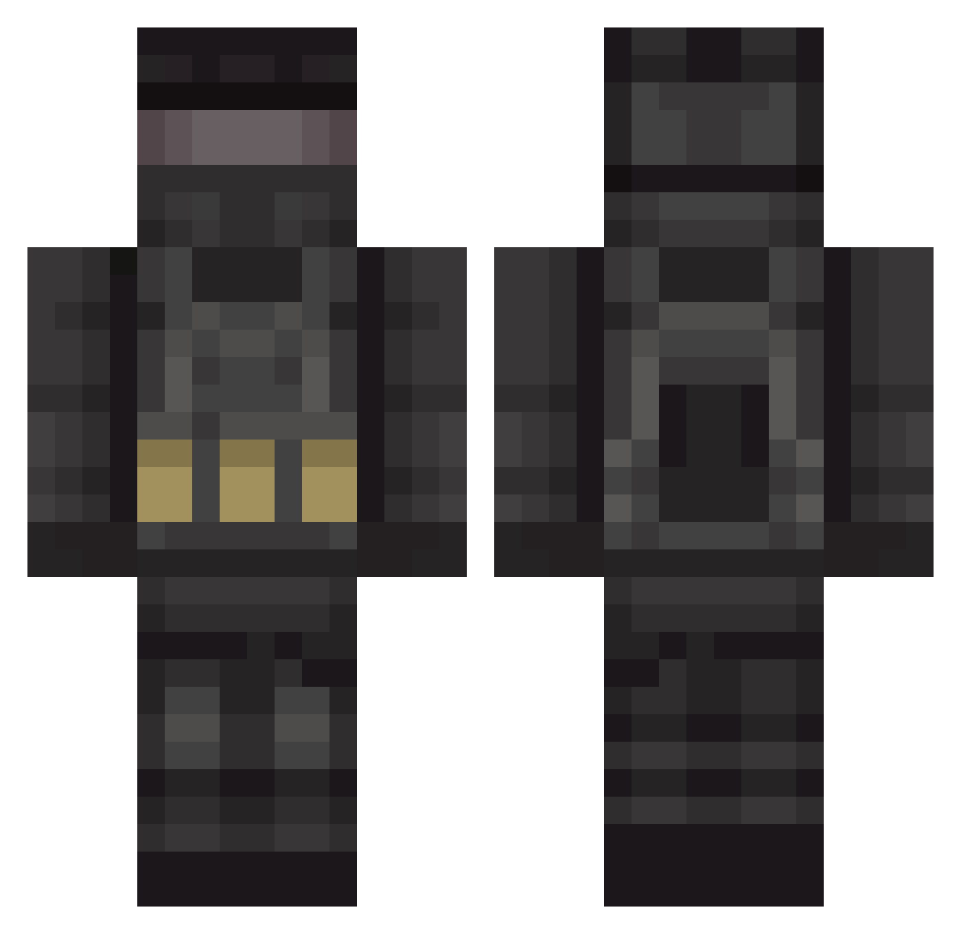 light8ulb Minecraft skin, front and back view