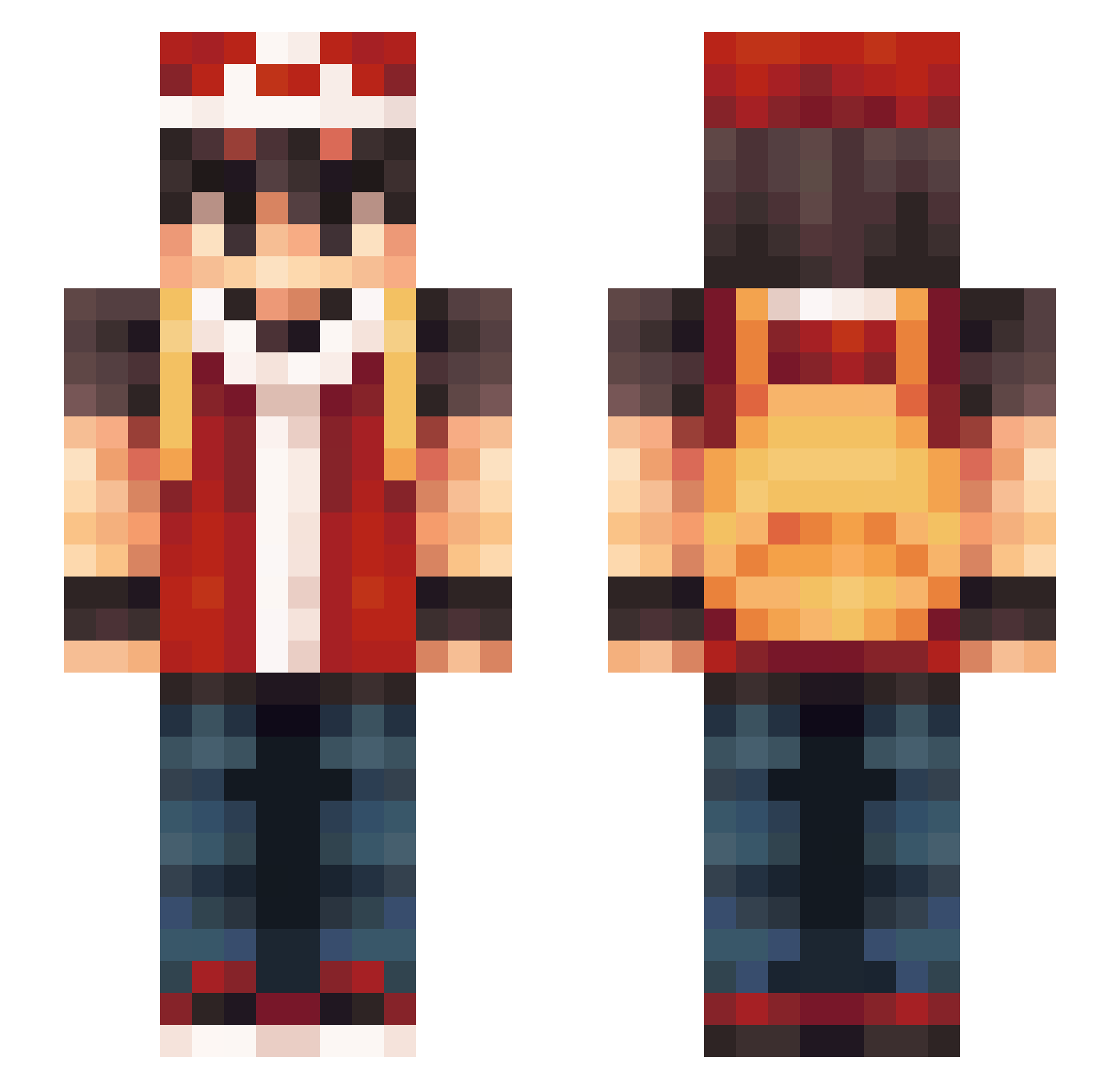 WifeHaver123 Minecraft skin, front and back view