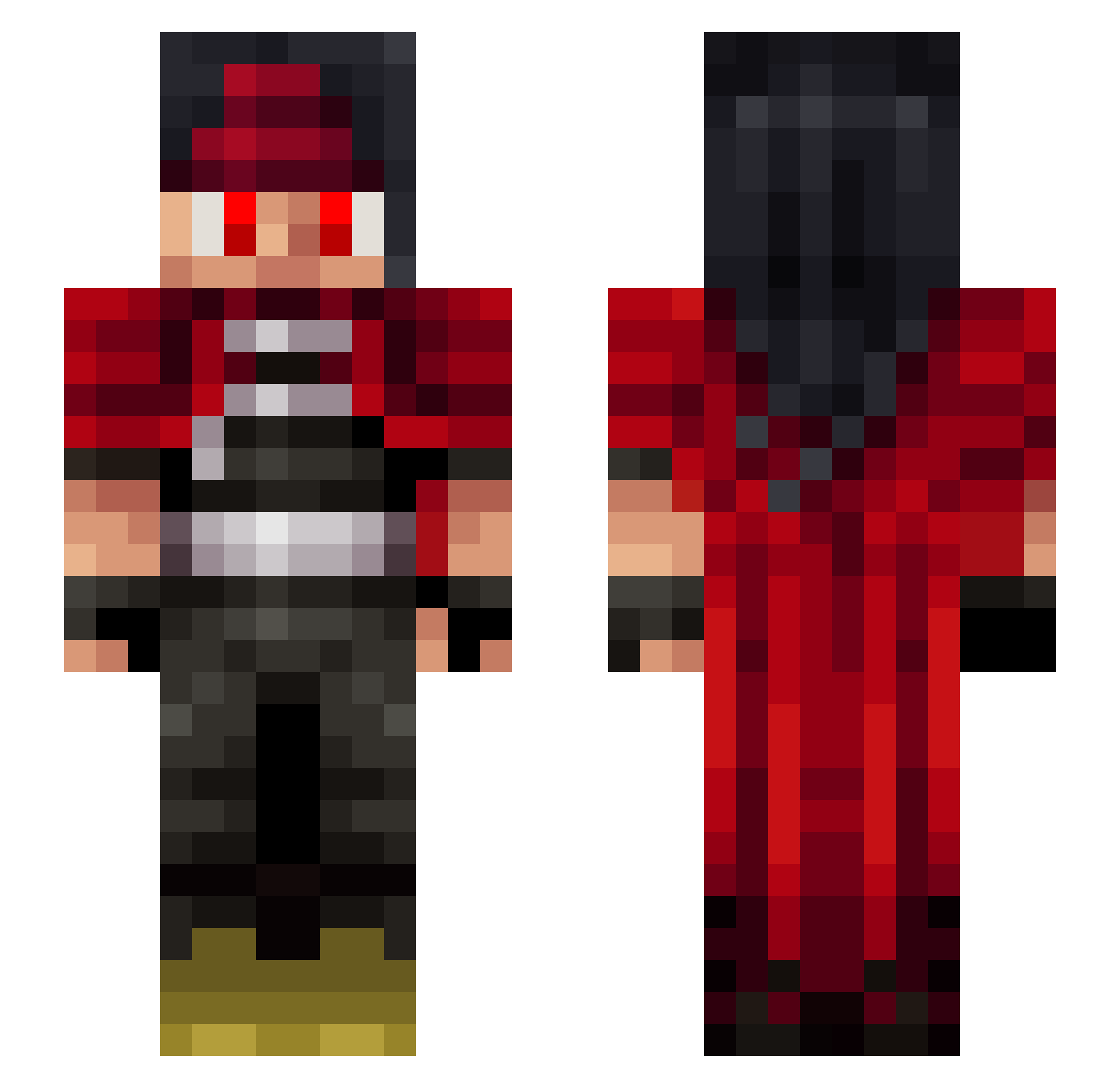 CyRuZz Minecraft skin, front and back view