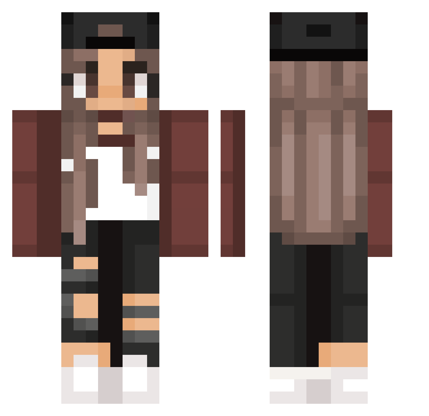 sammydubois Minecraft skin, front and back view