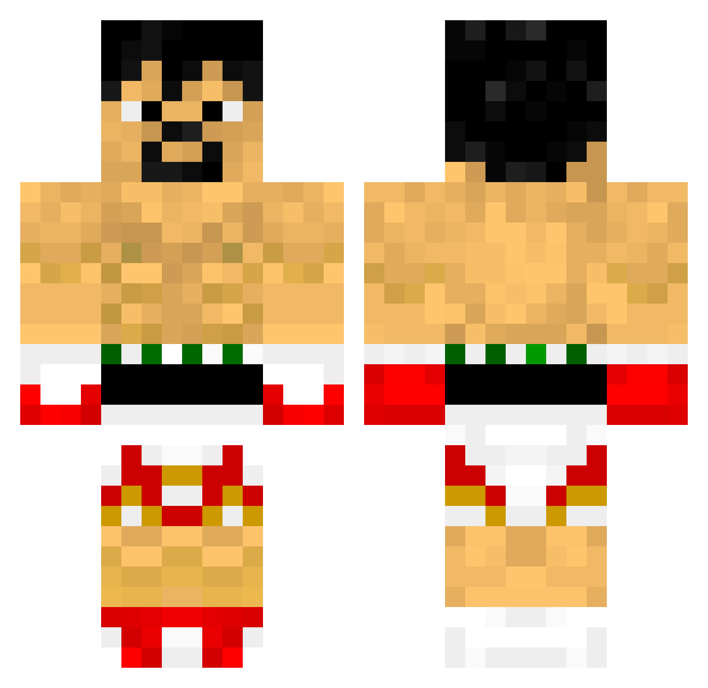enzofan Minecraft skin, front and back view