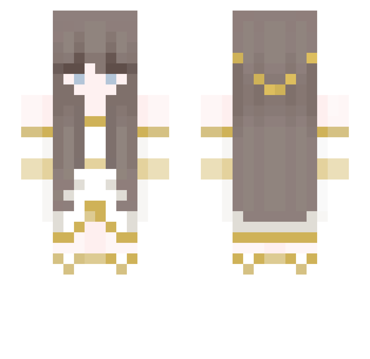 LVNA_ Minecraft skin, front and back view