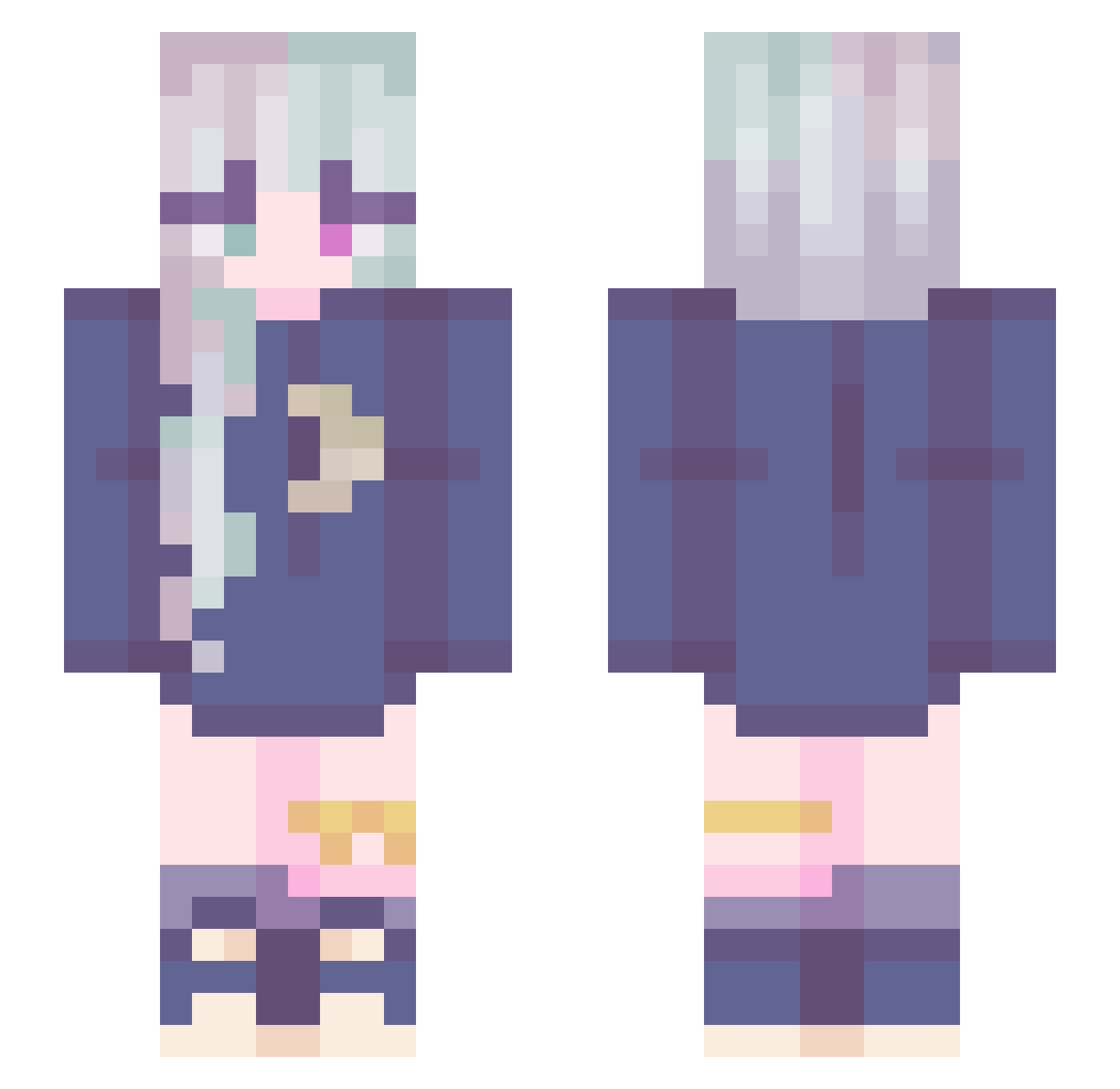 Kim_566 Minecraft skin, front and back view