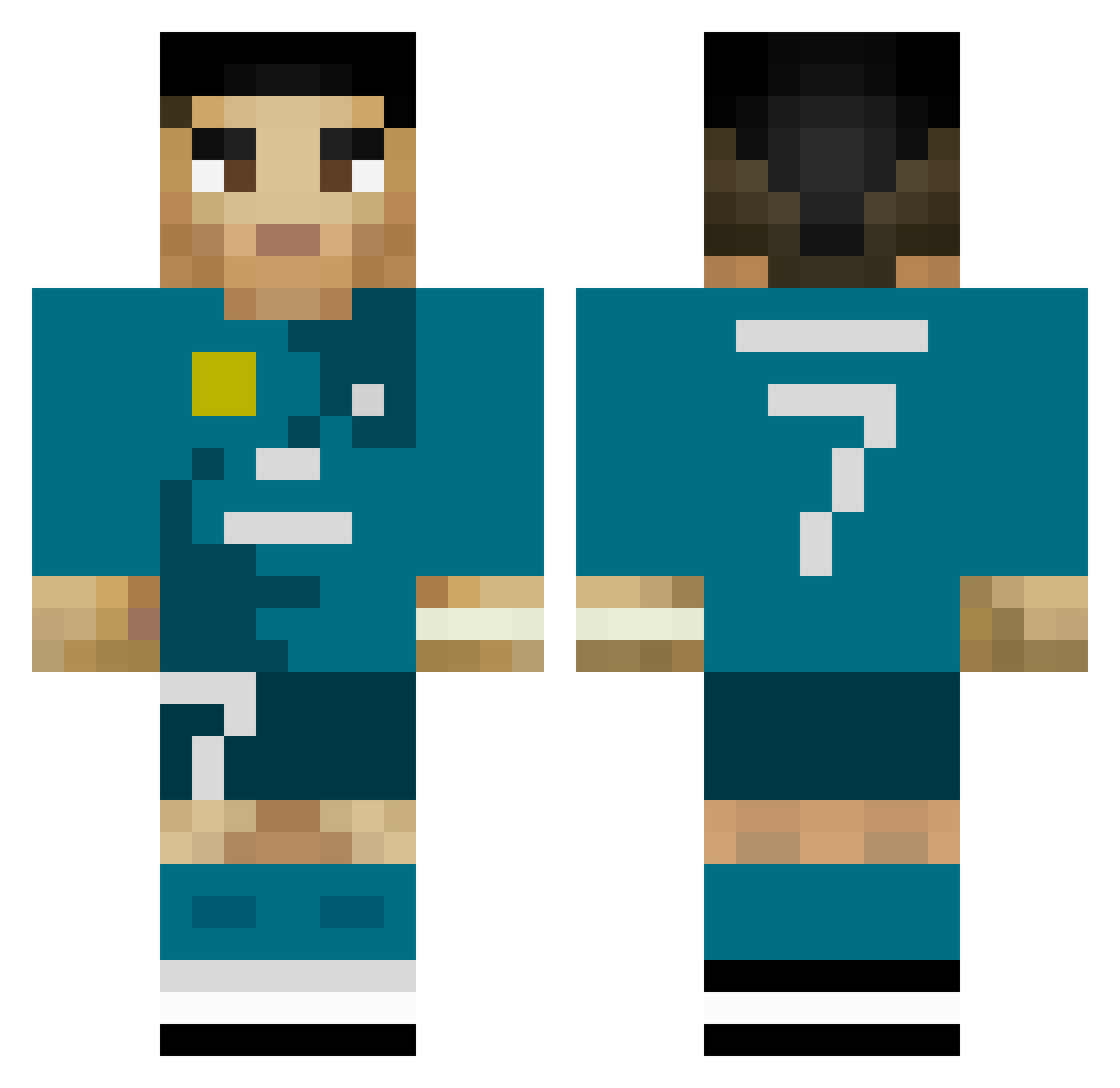 carlover423 Minecraft skin, front and back view