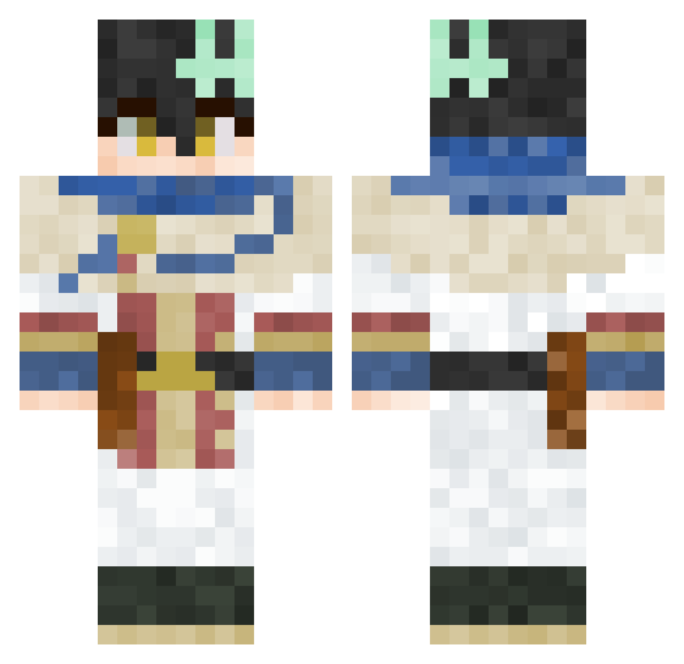 StyxMaster08 Minecraft skin, front and back view