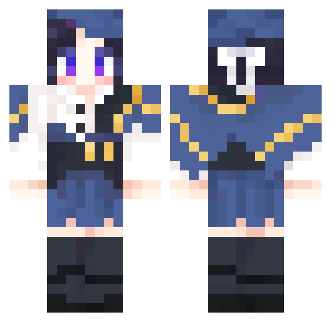 daban1215 Minecraft skin, front and back view