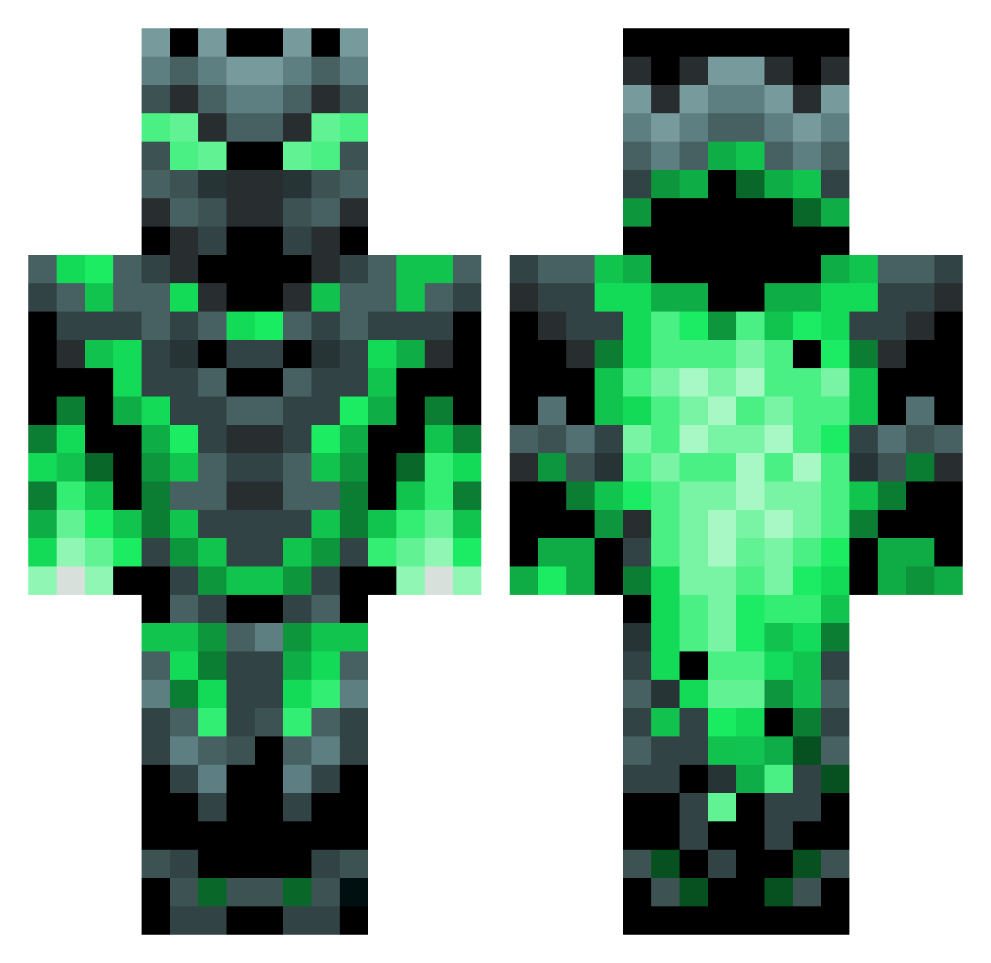 GrumpyKitten7 Minecraft skin, front and back view
