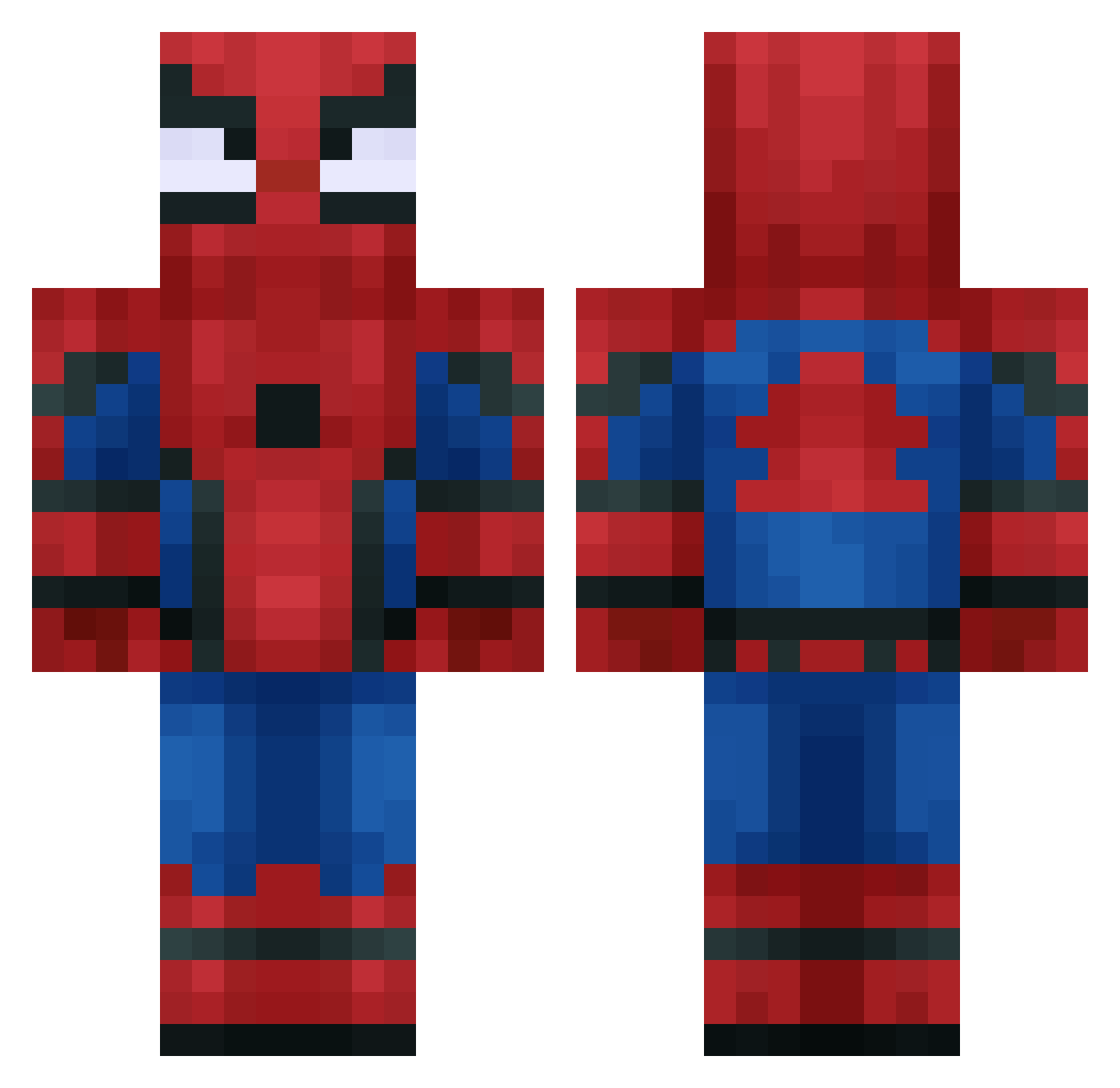 Szyszvss Minecraft skin, front and back view