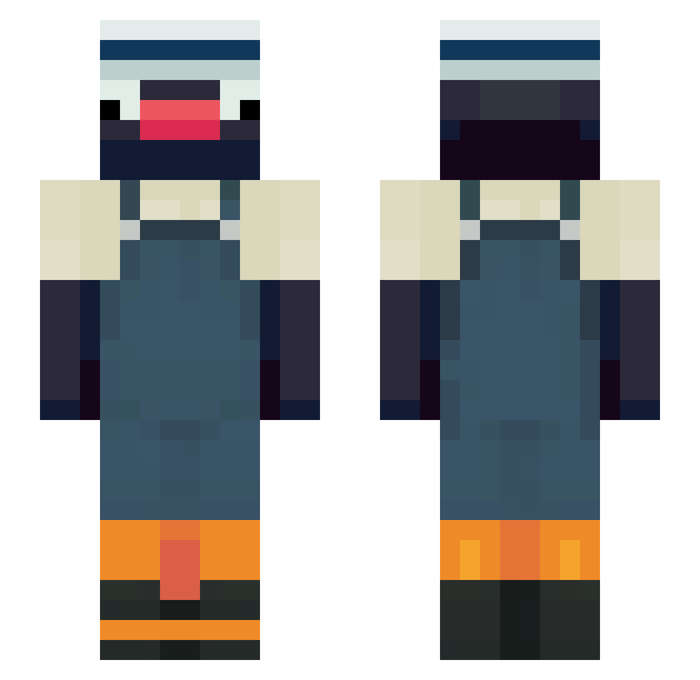 skxler Minecraft skin, front and back view