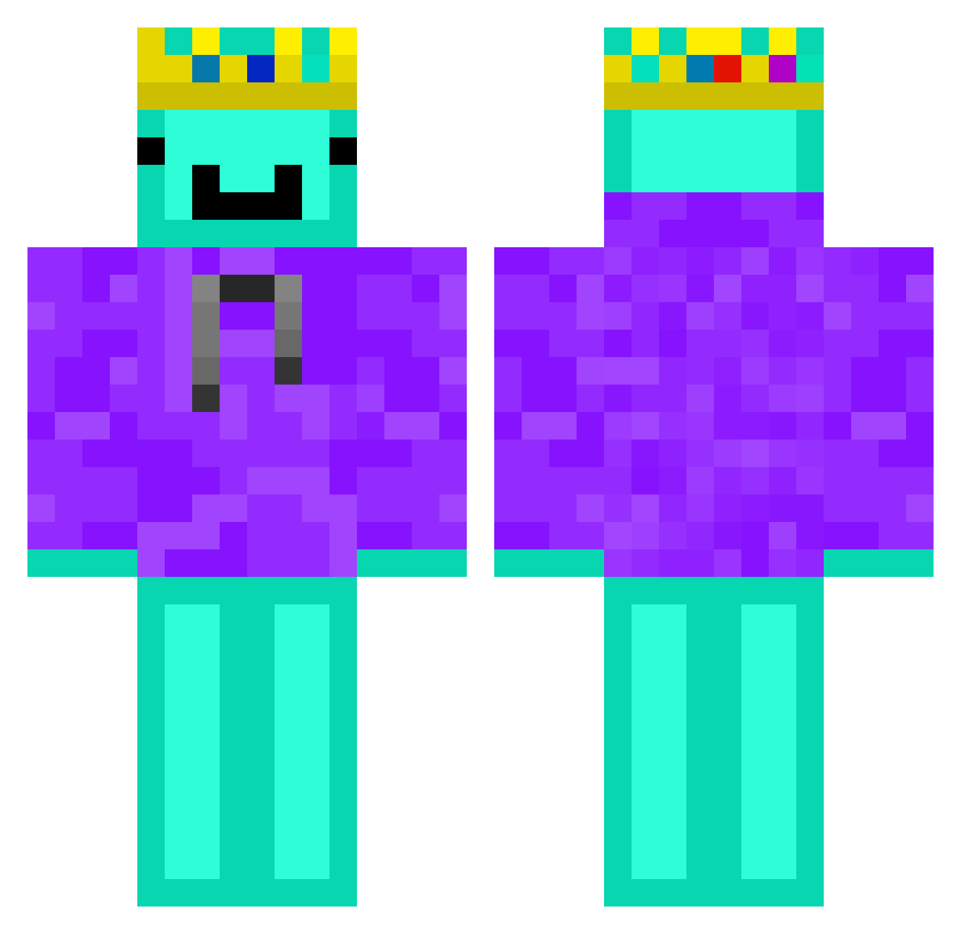 youarebuns Minecraft skin, front and back view