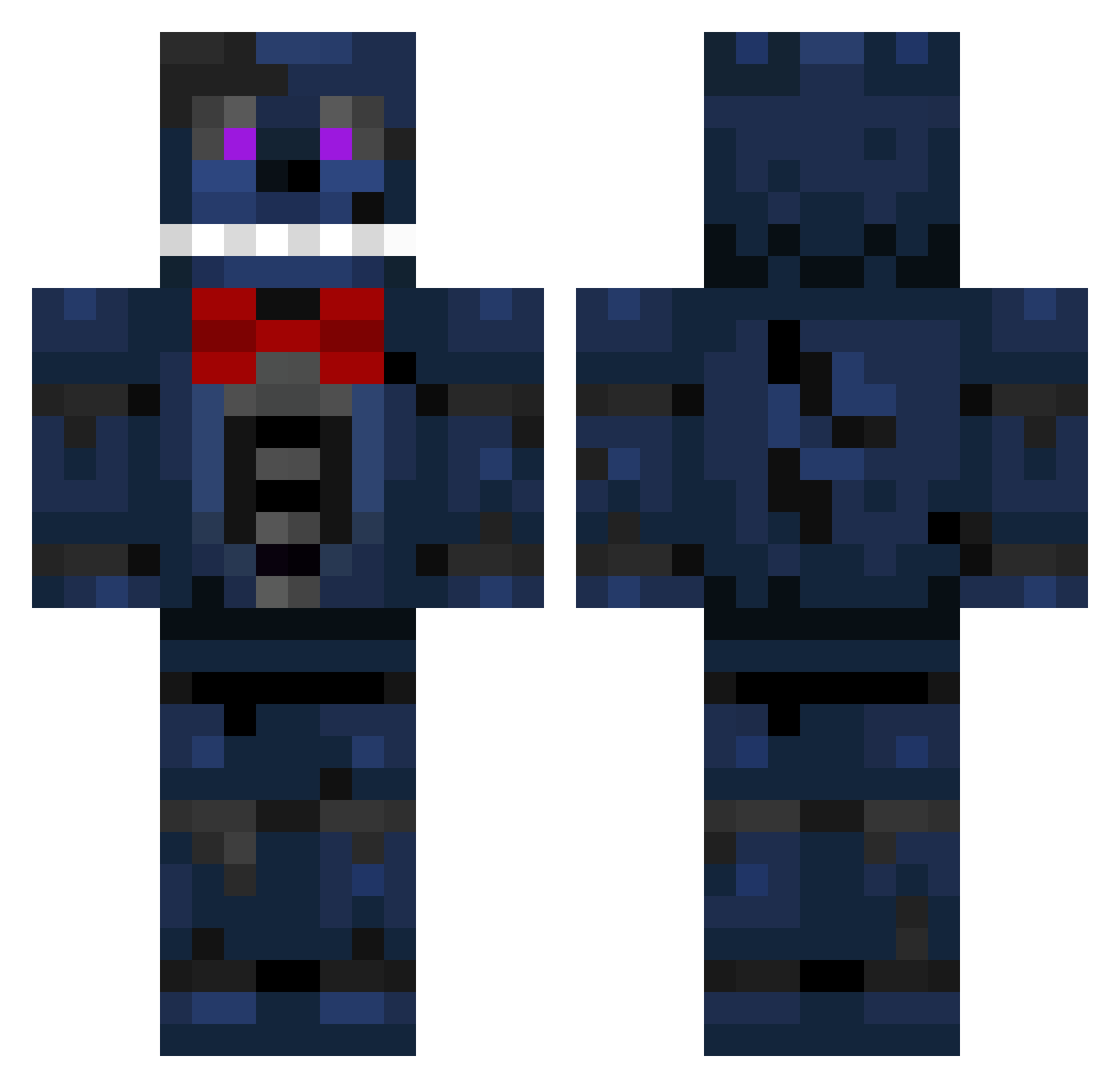 nimiria Minecraft skin, front and back view