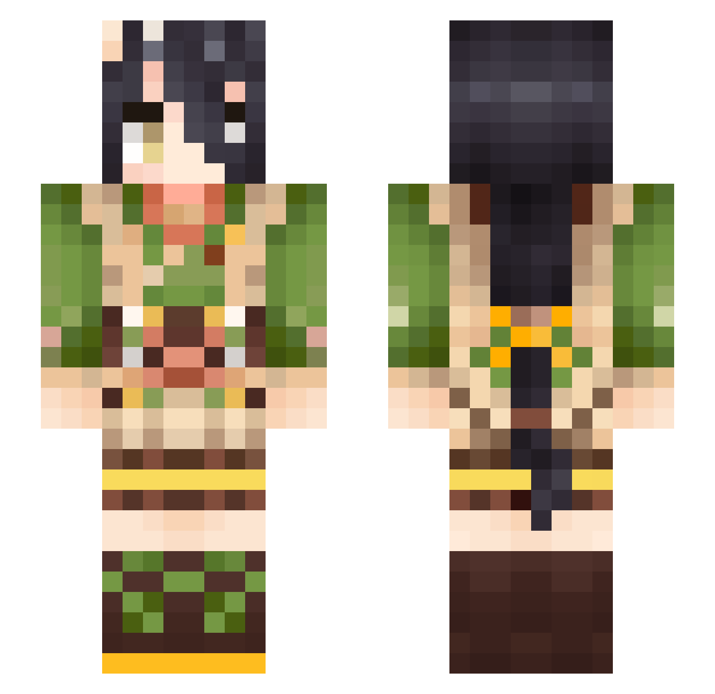 jhonnyengolegala Minecraft skin, front and back view