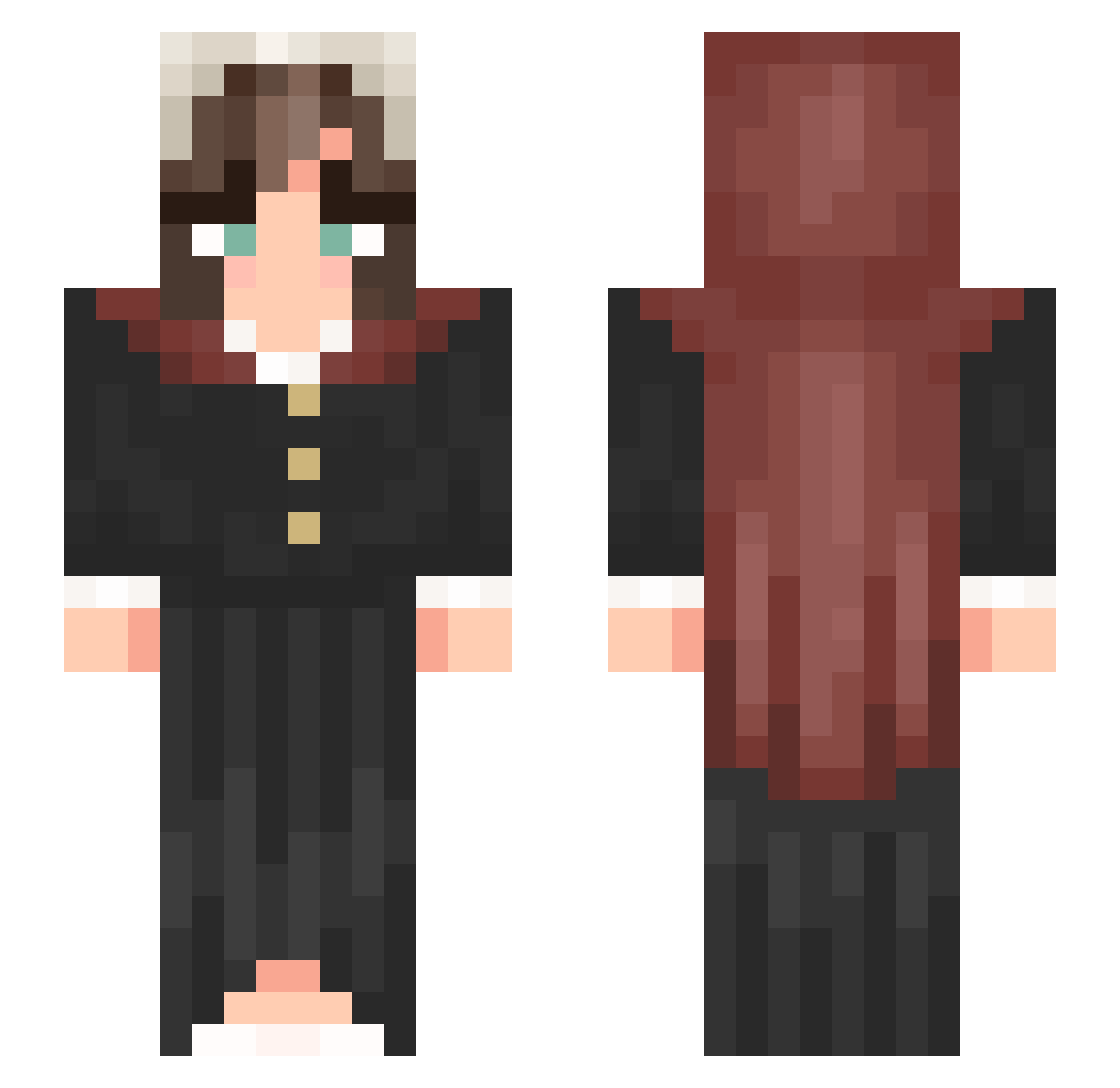 ilovestickers Minecraft skin, front and back view
