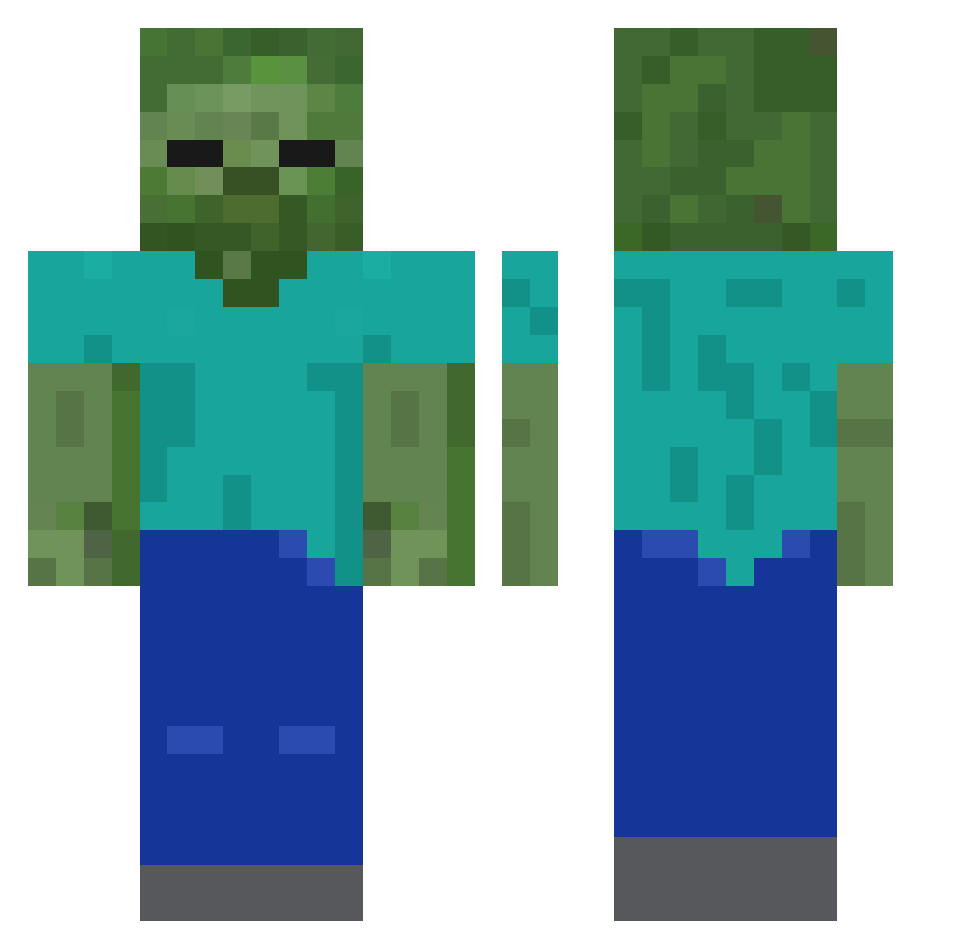 newbieeee1 Minecraft skin, front and back view
