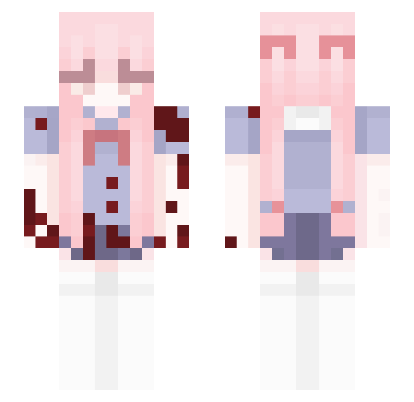 Raphfans Minecraft skin, front and back view