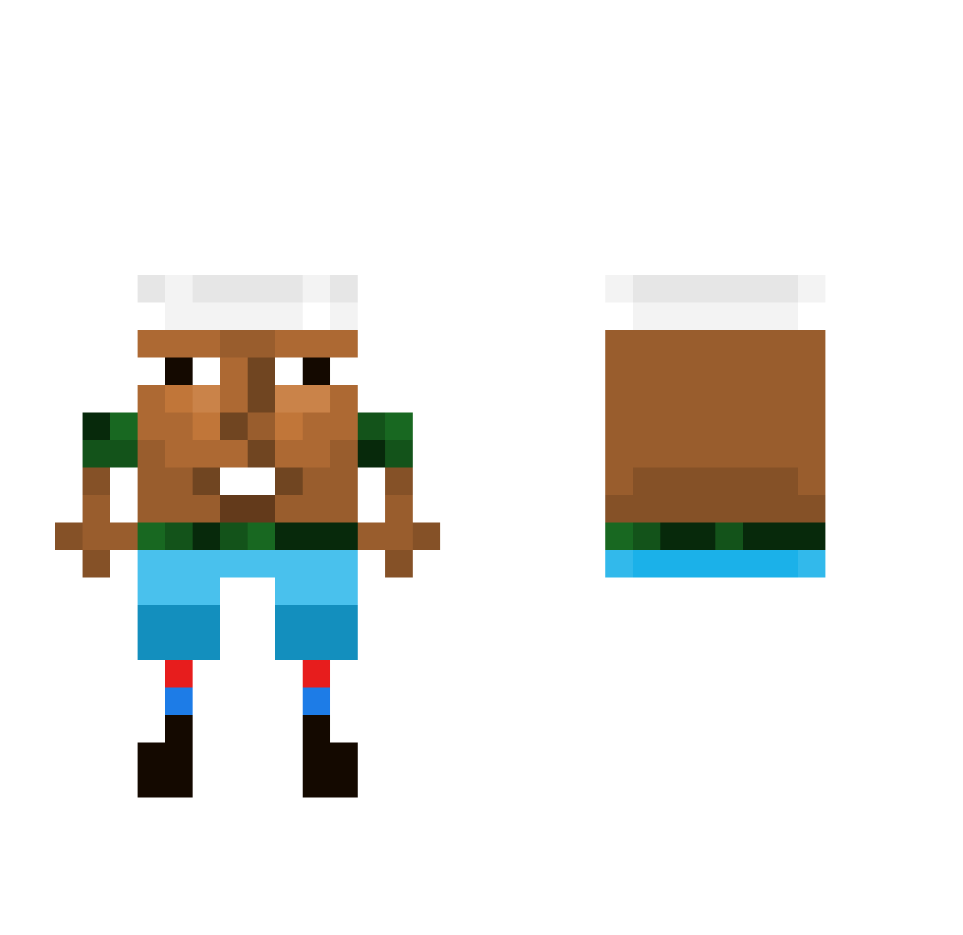 G0Rys Minecraft skin, front and back view