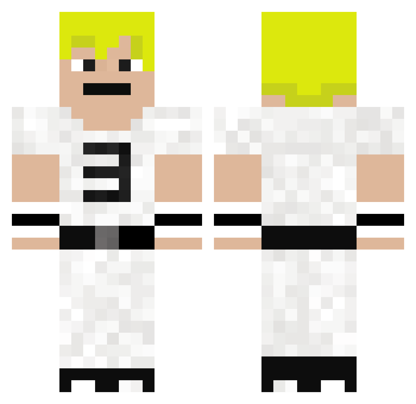 TWGeminii Minecraft skin, front and back view