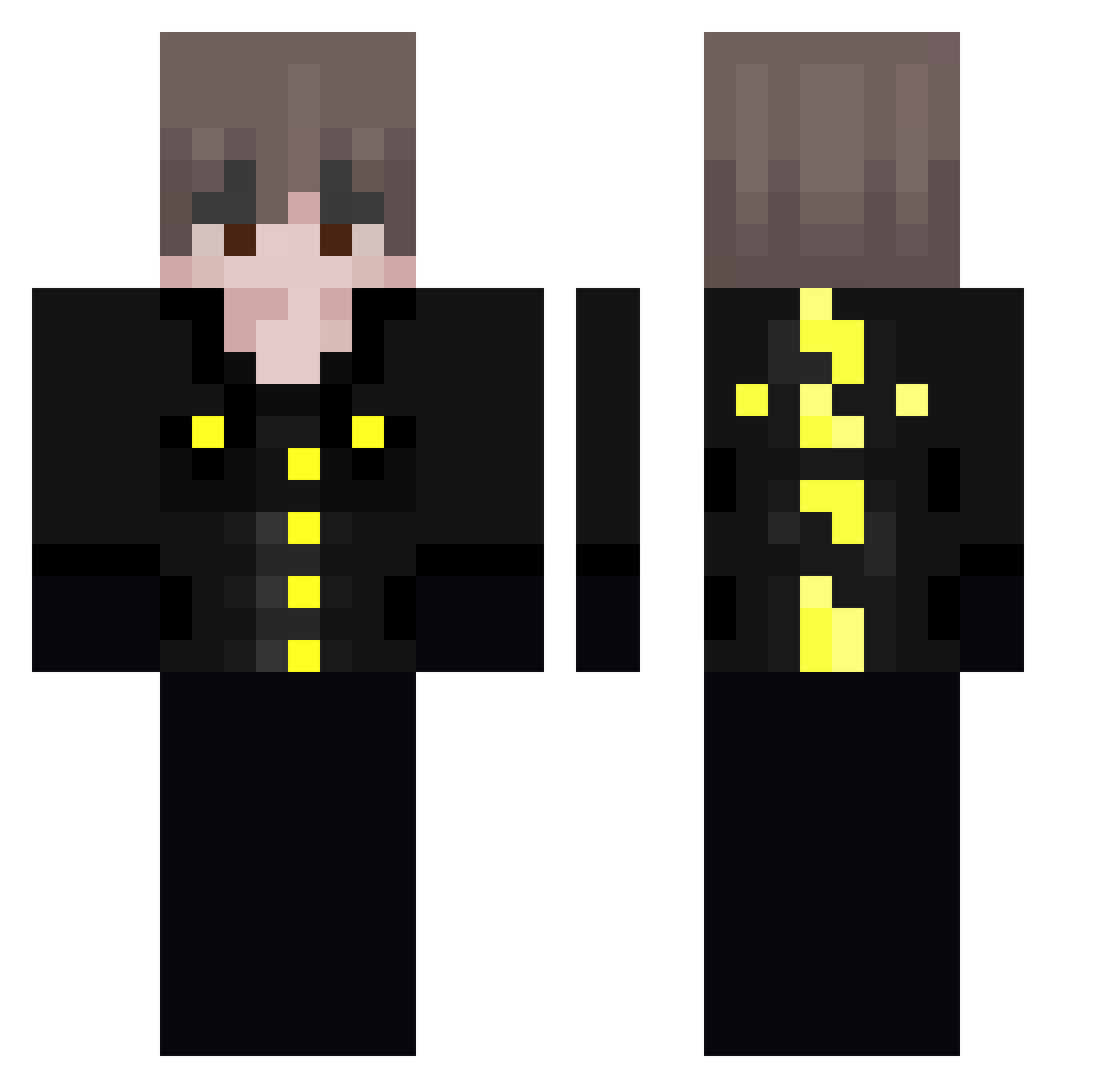 Shyiyi Minecraft skin, front and back view