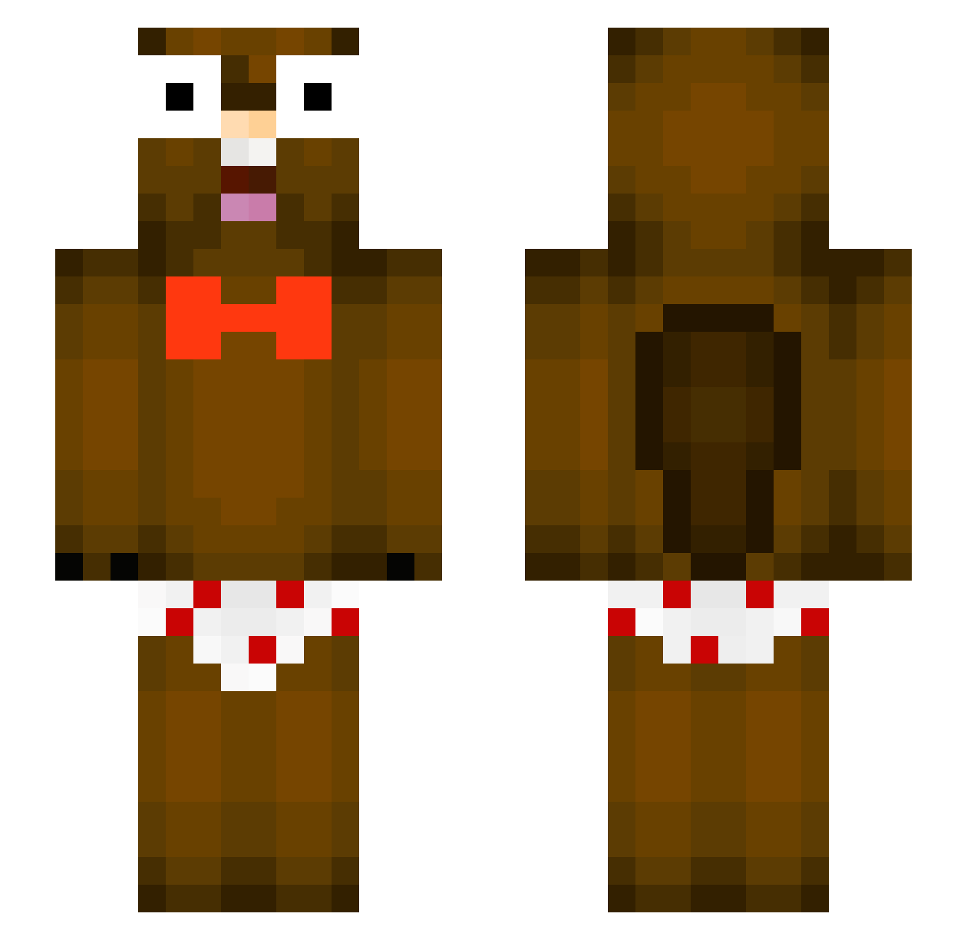 QuanNoPro Minecraft skin, front and back view