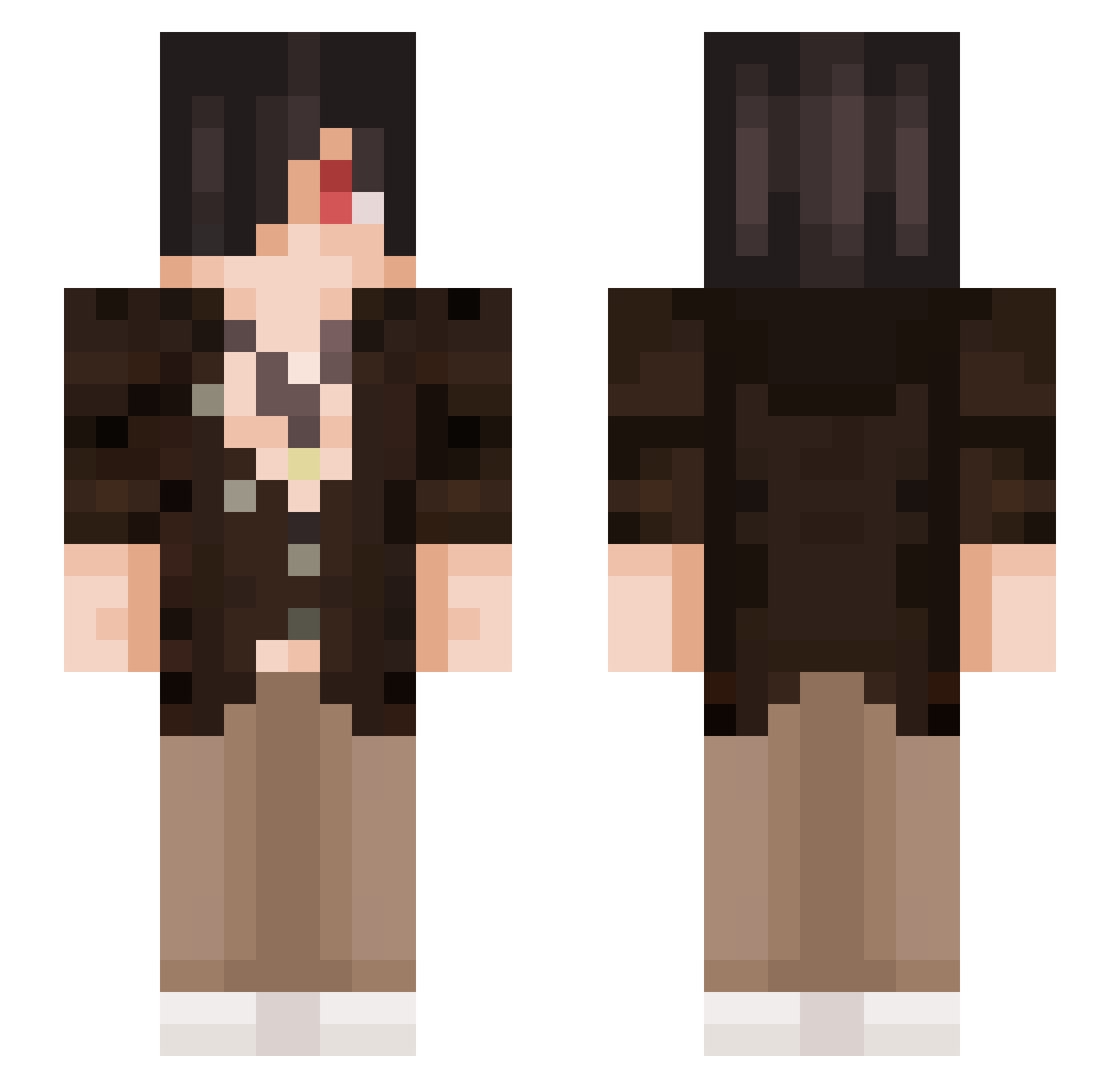 dakarexvdoble Minecraft skin, front and back view
