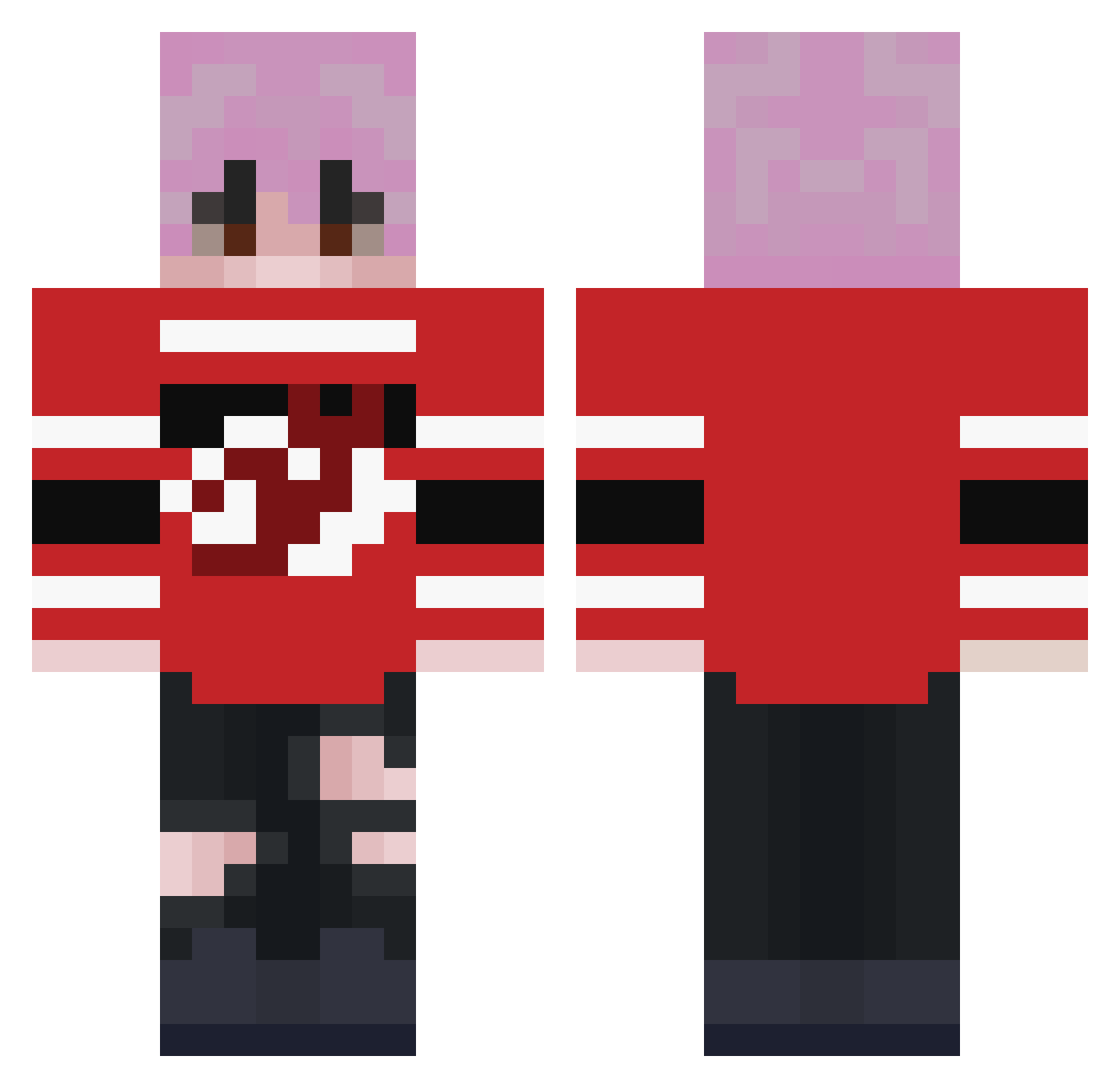 PsychischLabil Minecraft skin, front and back view