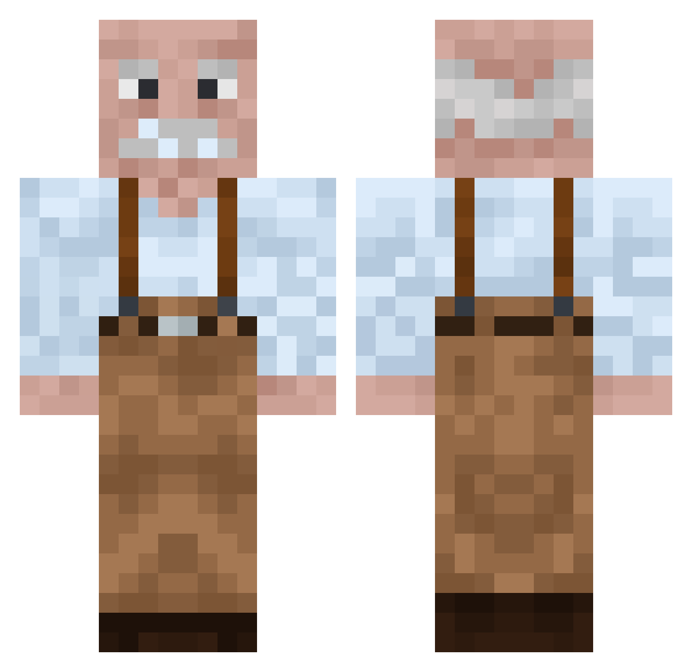 SiL3nt_X_Marine Minecraft skin, front and back view