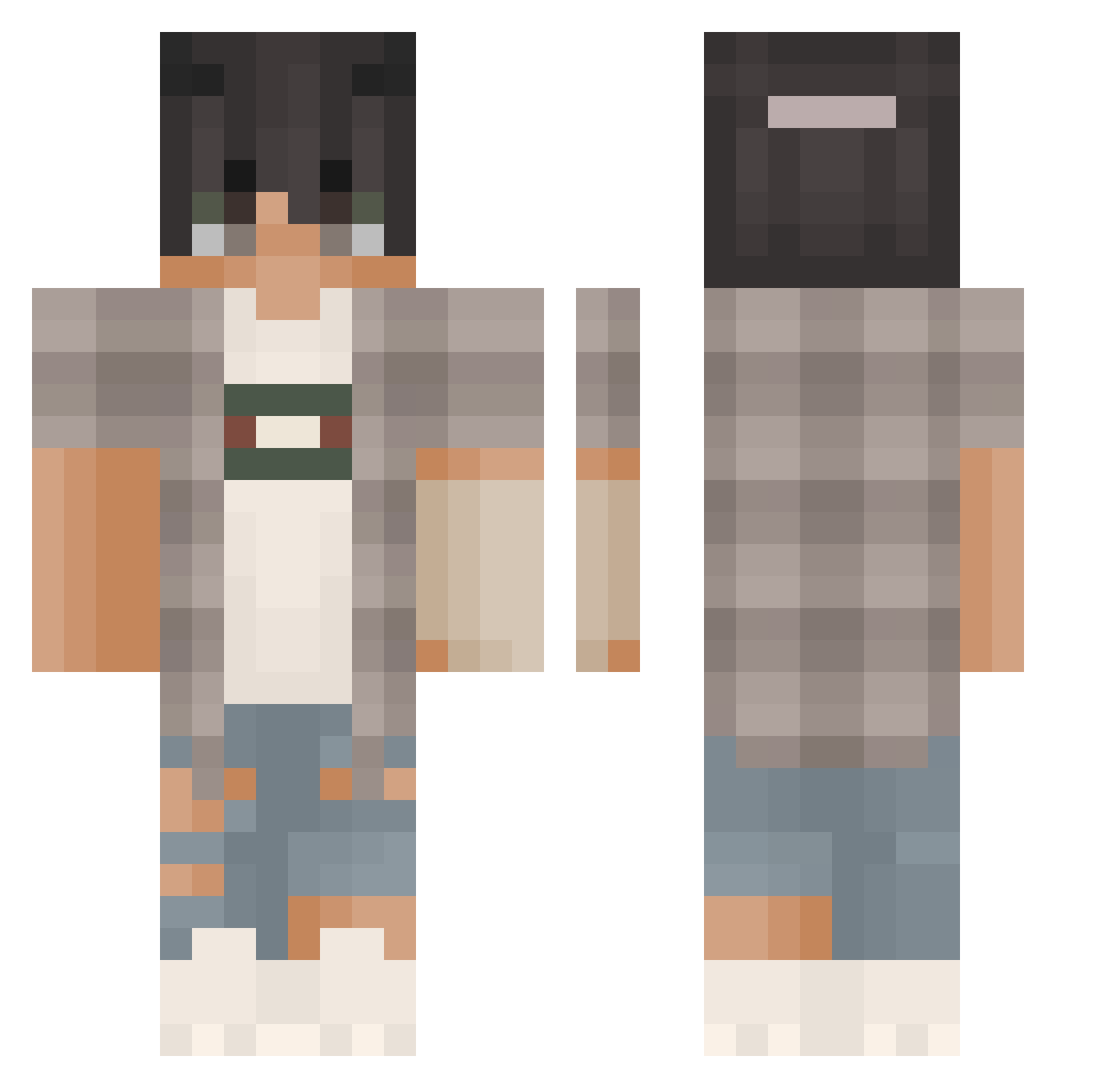 redsert34 Minecraft skin, front and back view